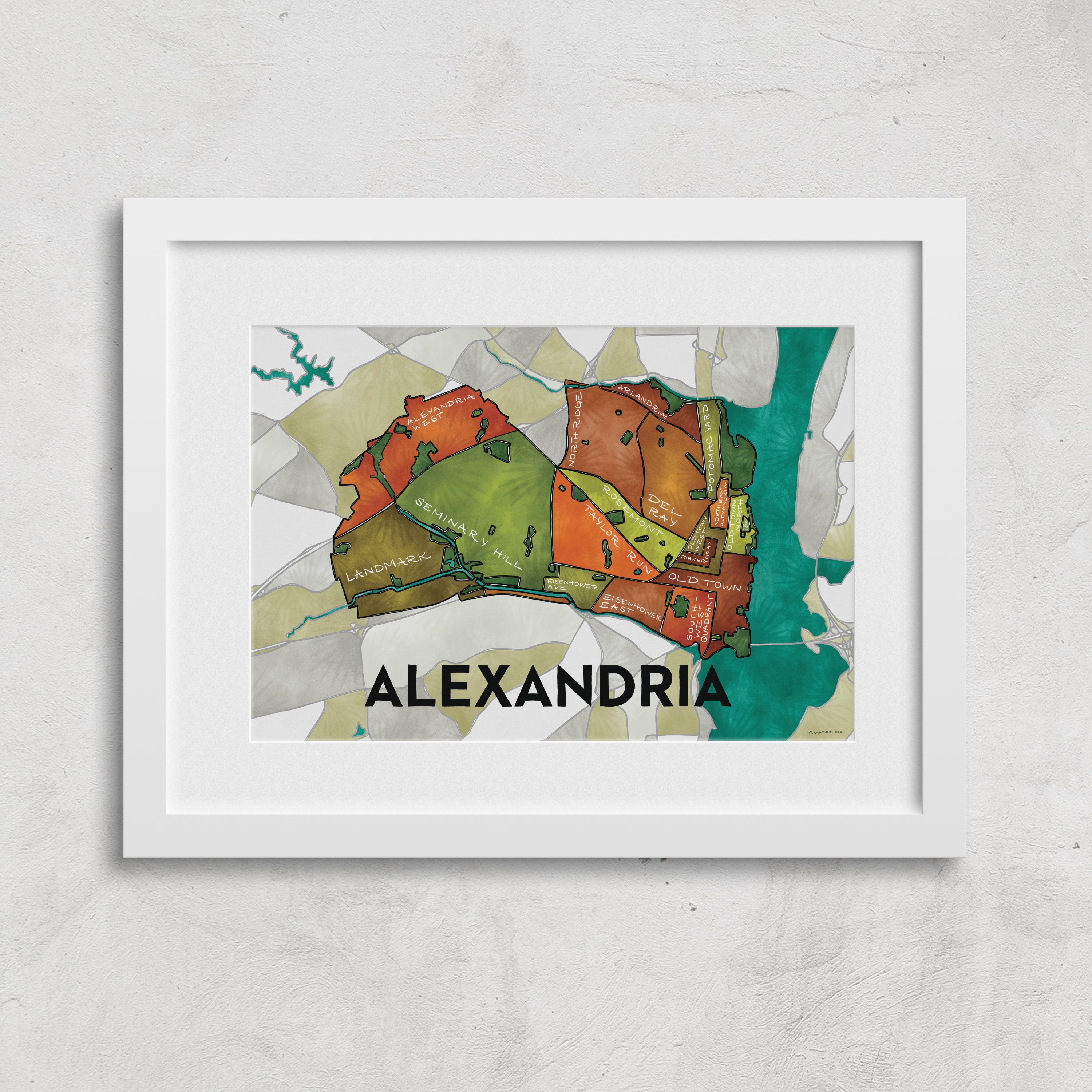 Alexandria Neighborhoods Print