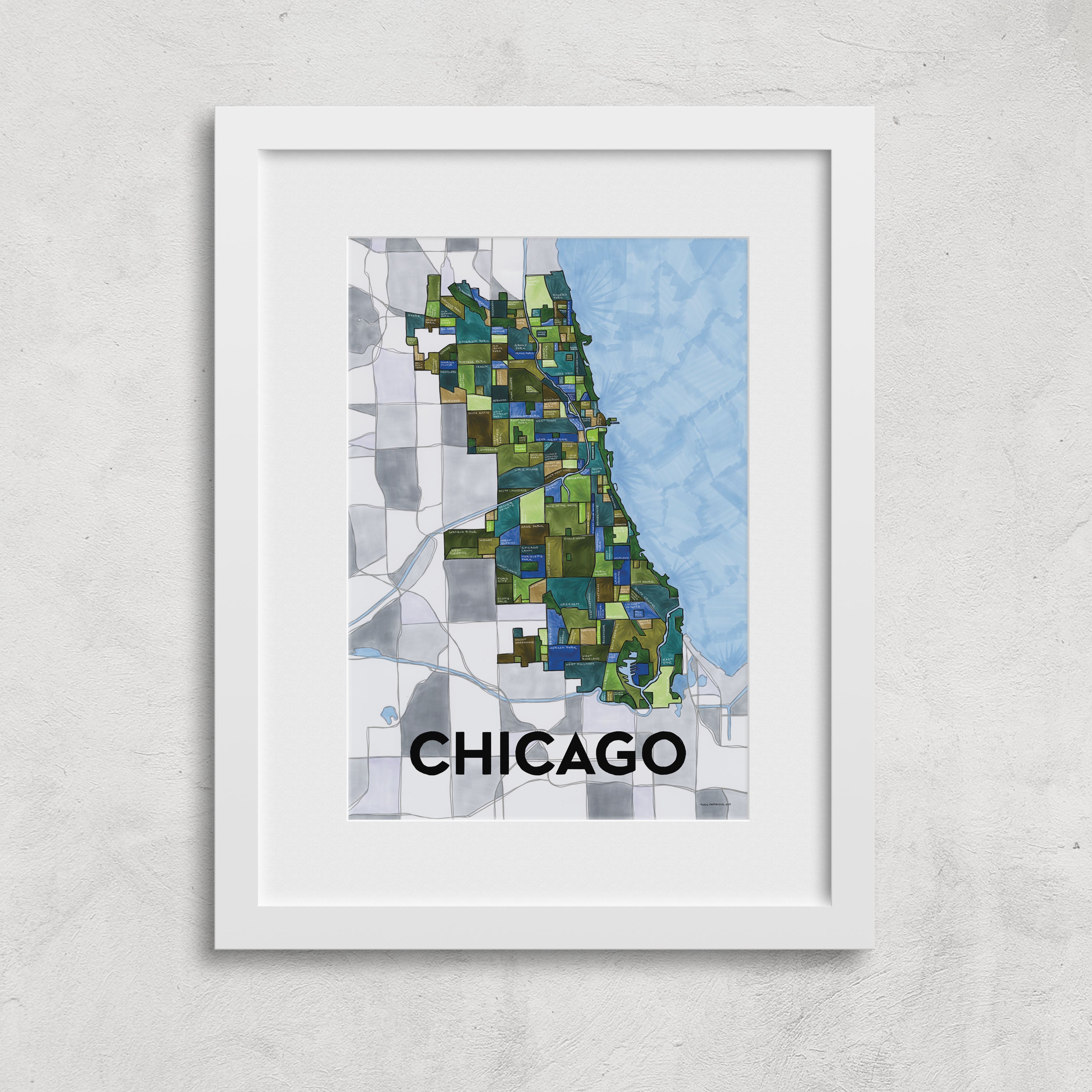 Chicago Neighborhoods Print