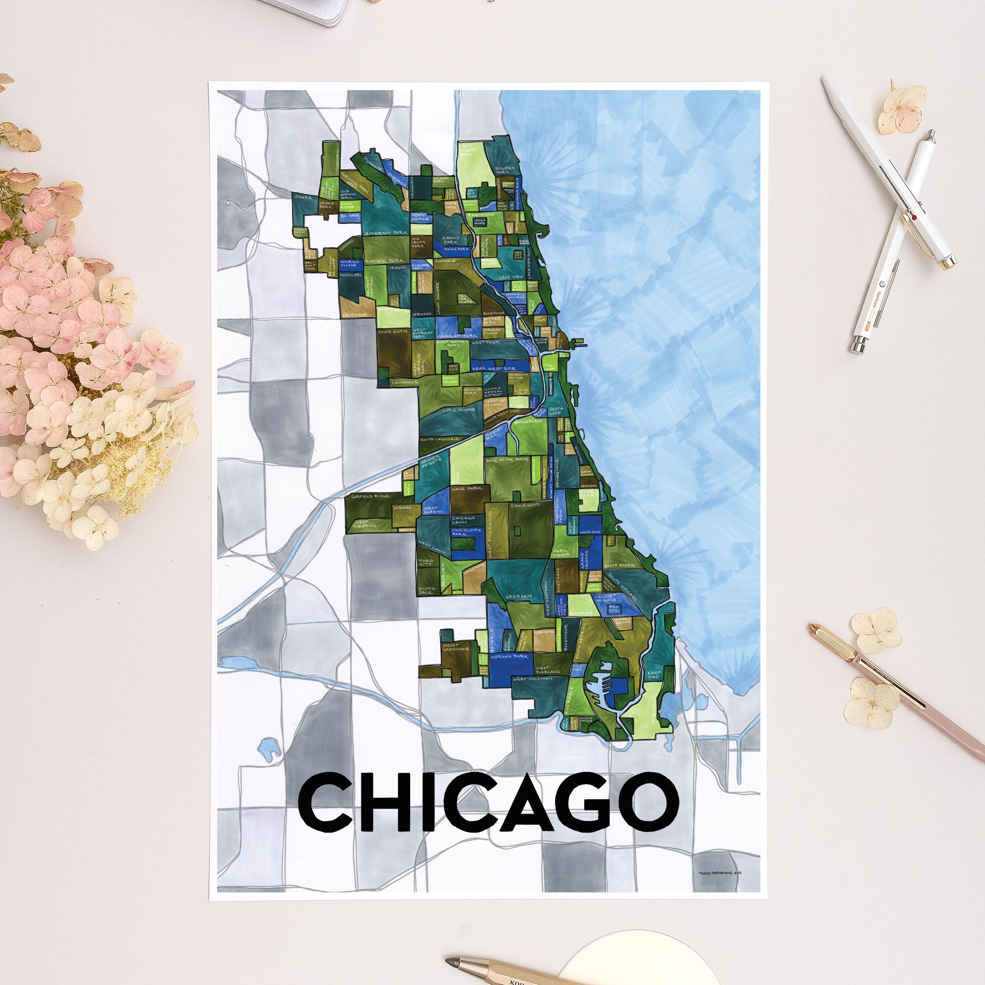 Chicago Neighborhoods Print