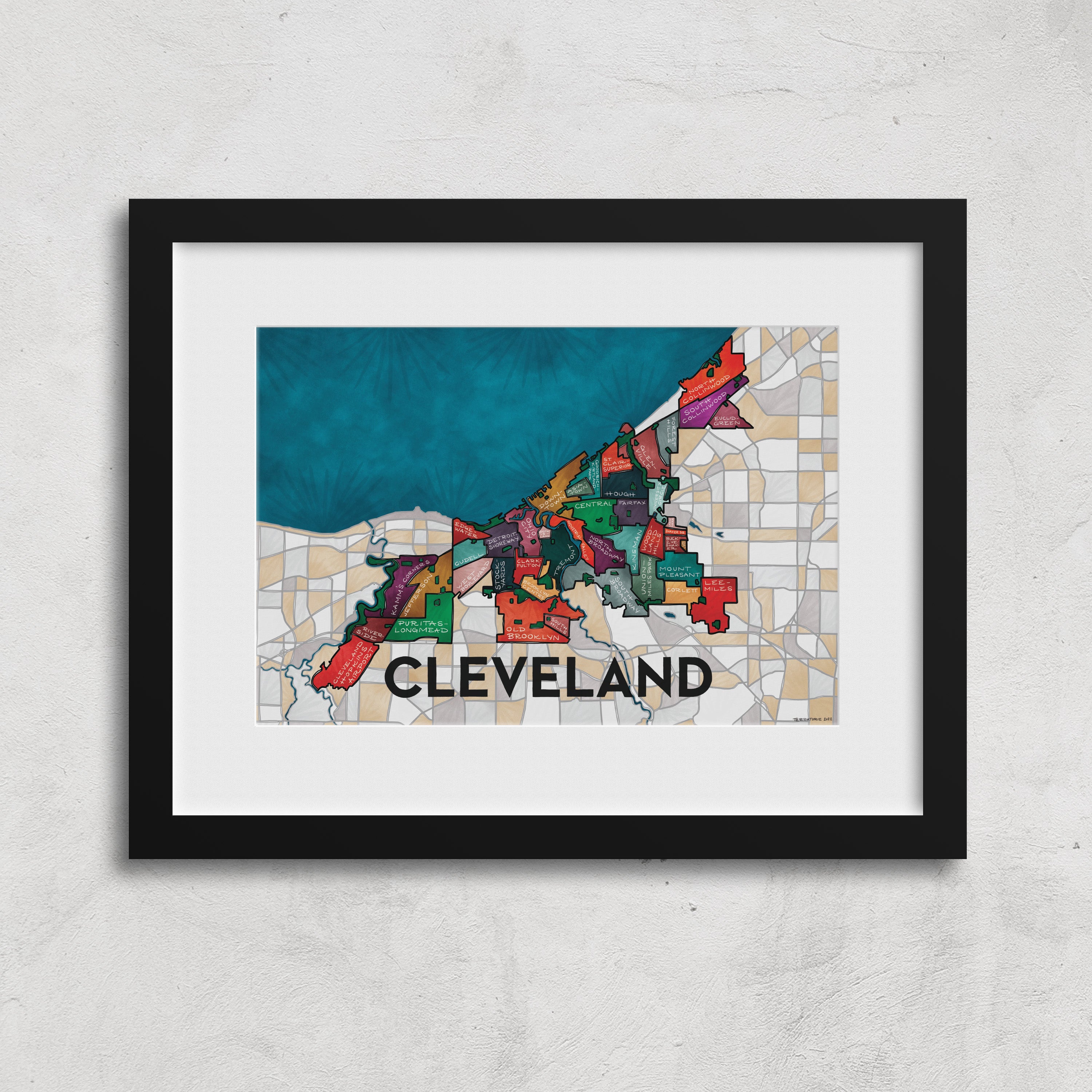 Cleveland Neighborhoods Print