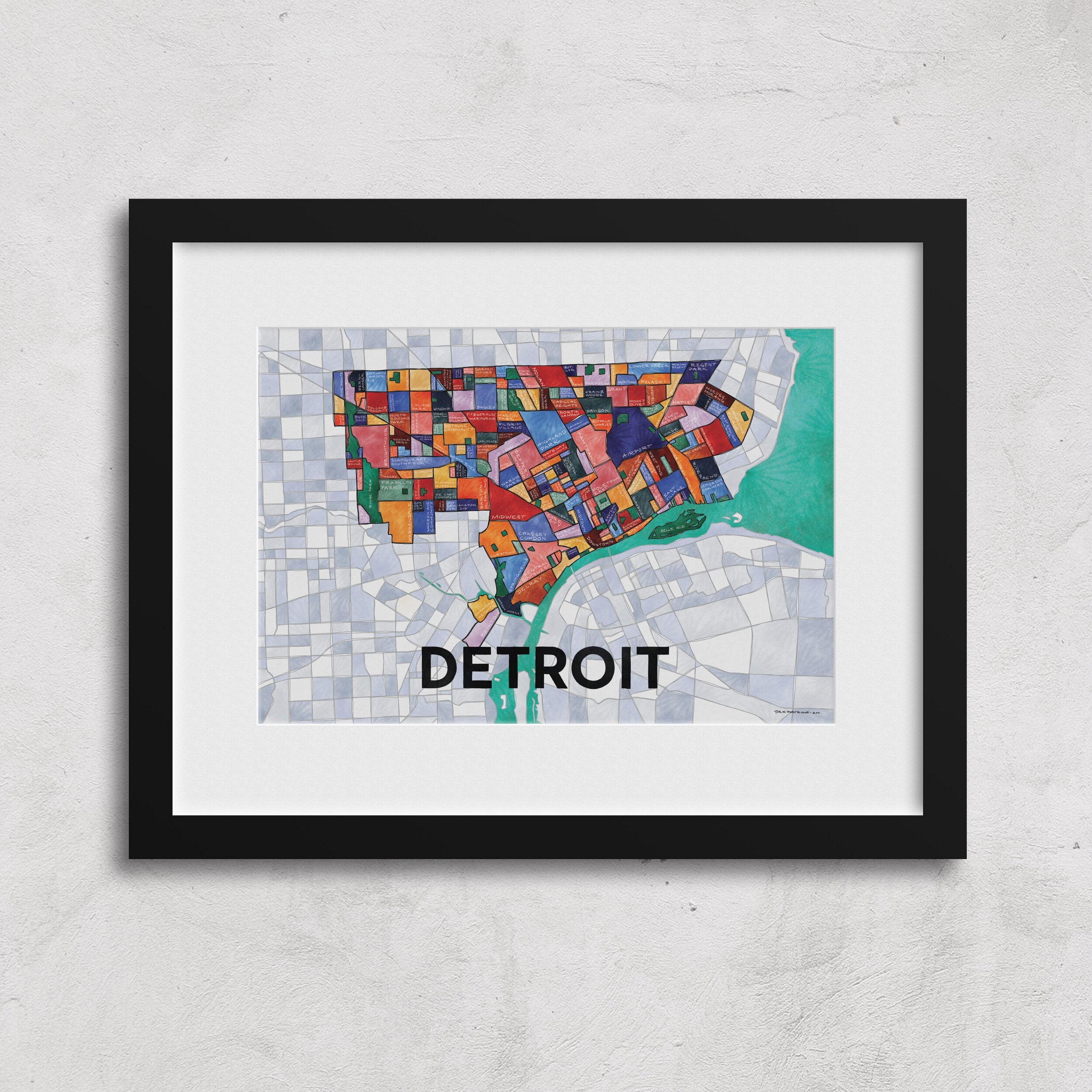 Detroit Neighborhoods Print