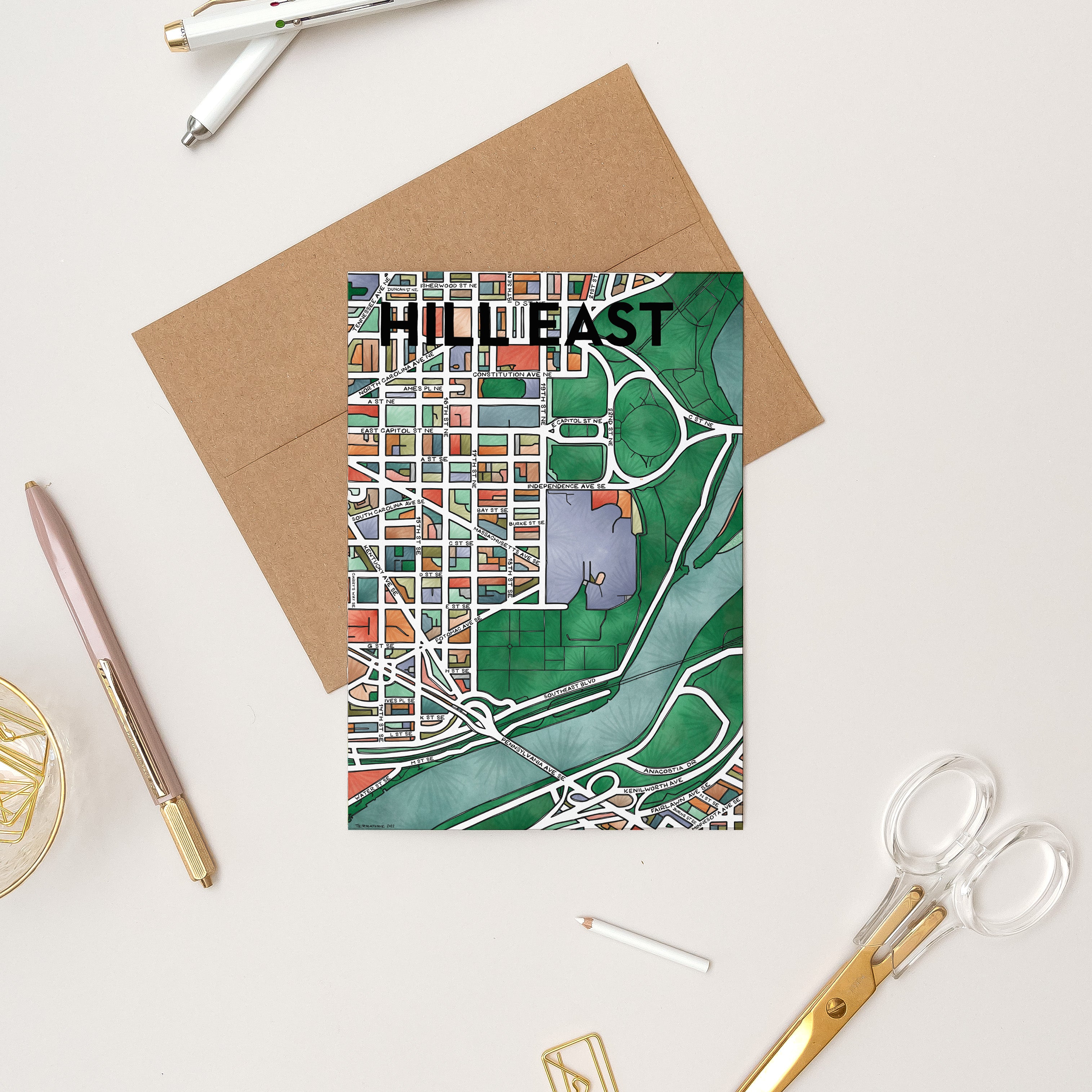 Hill East Greeting Card