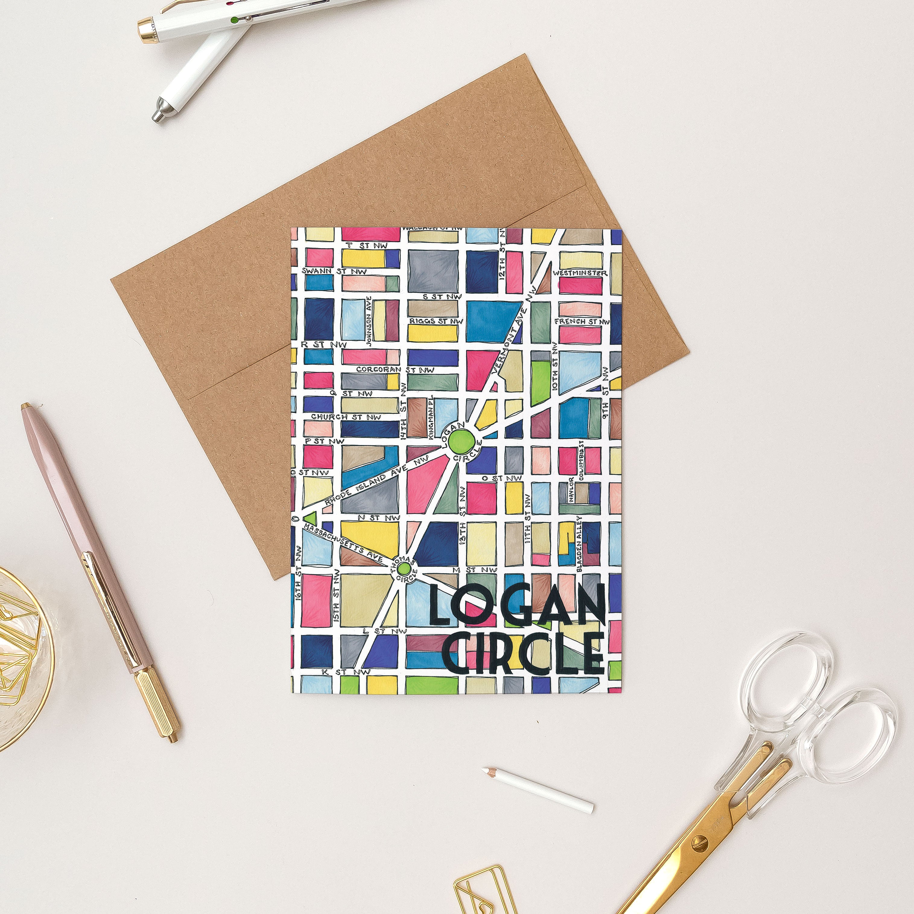 Logan Circle Greeting Card