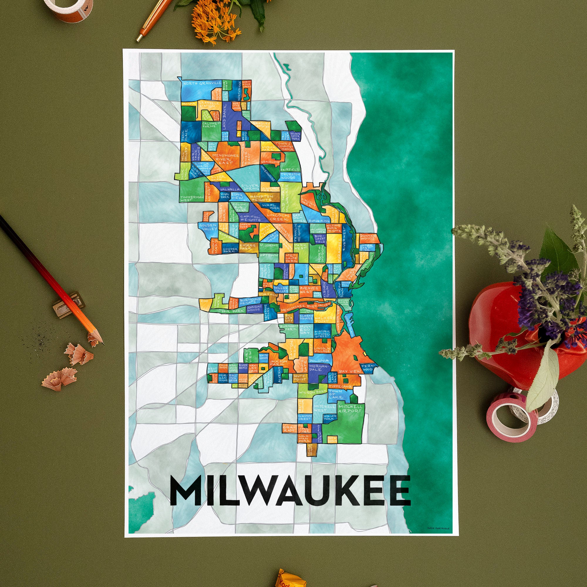 Milwaukee Neighborhoods Print