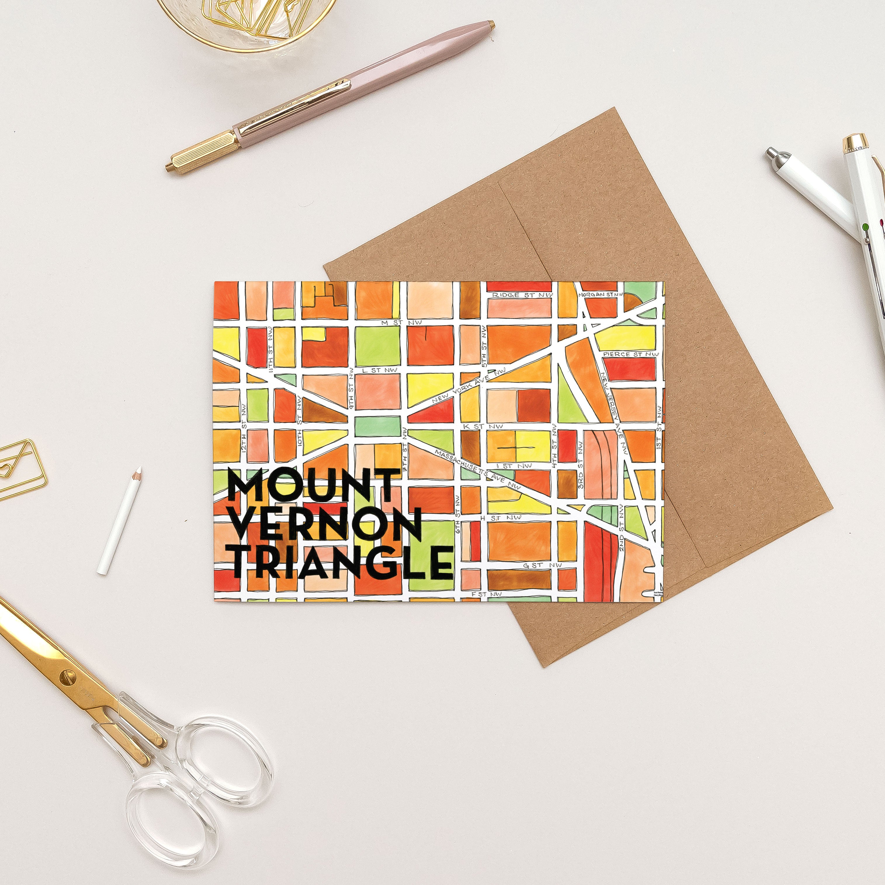 Mount Vernon Triangle Greeting Card