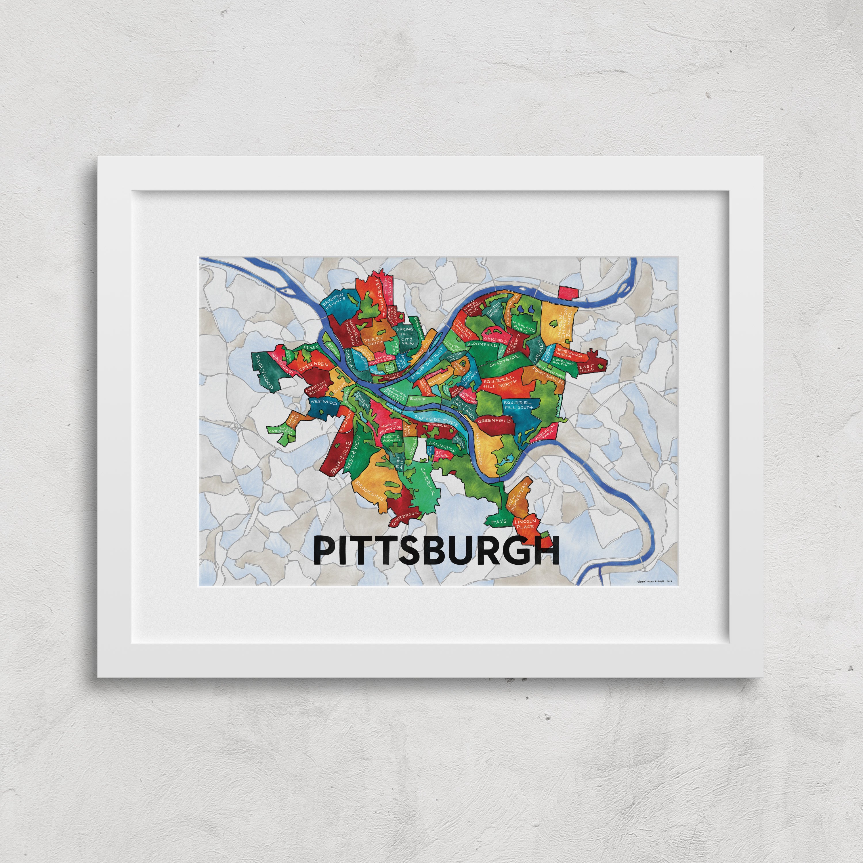 Pittsburgh Neighborhoods Print