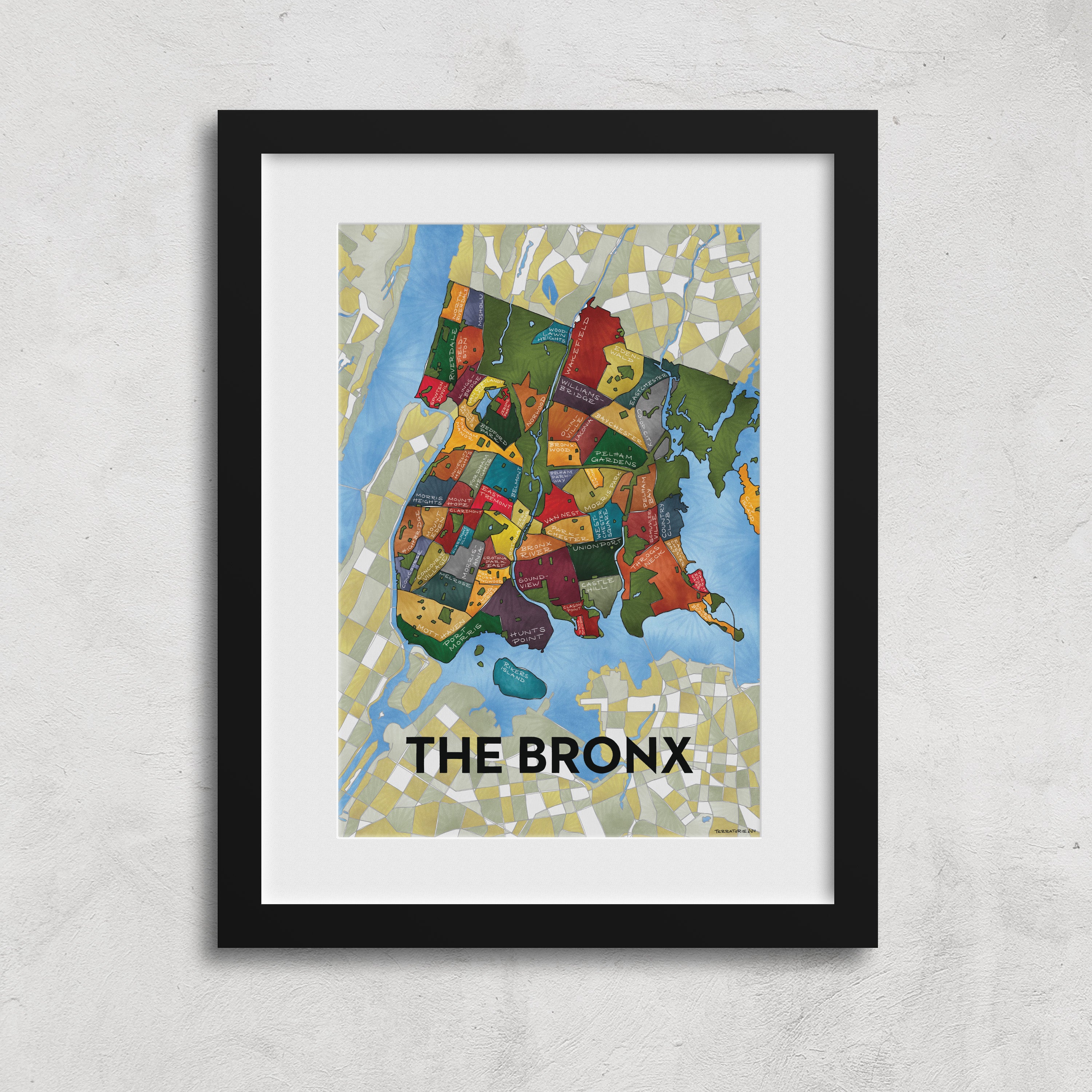 Bronx Neighborhoods Print