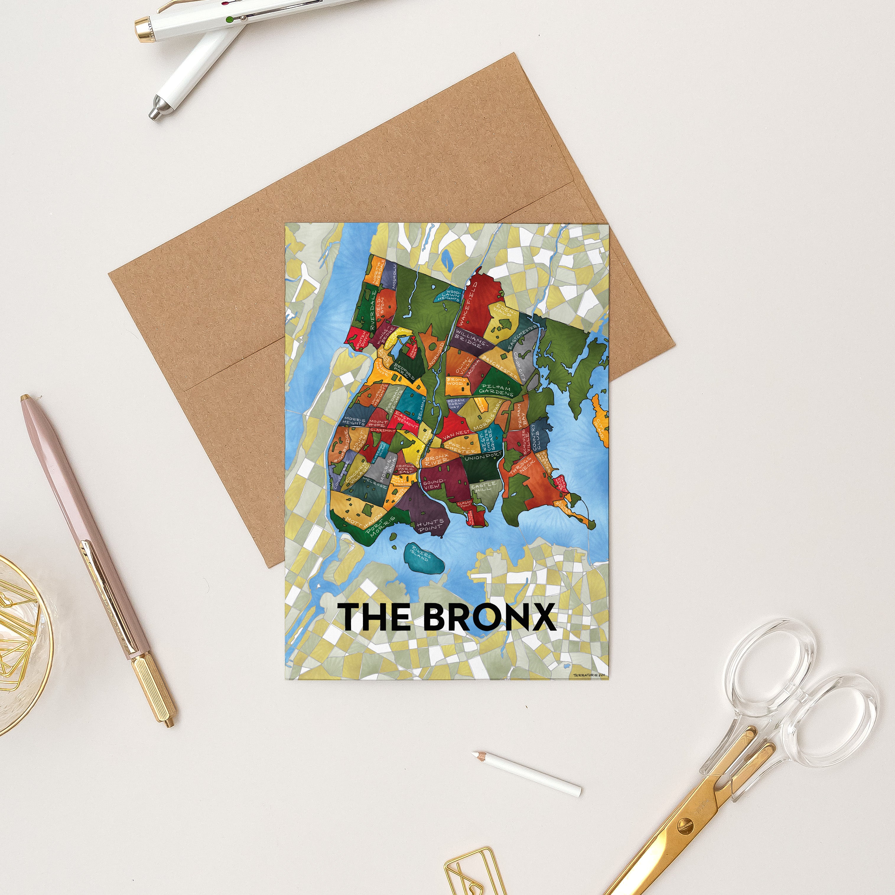 Bronx Neighborhoods Greeting Card