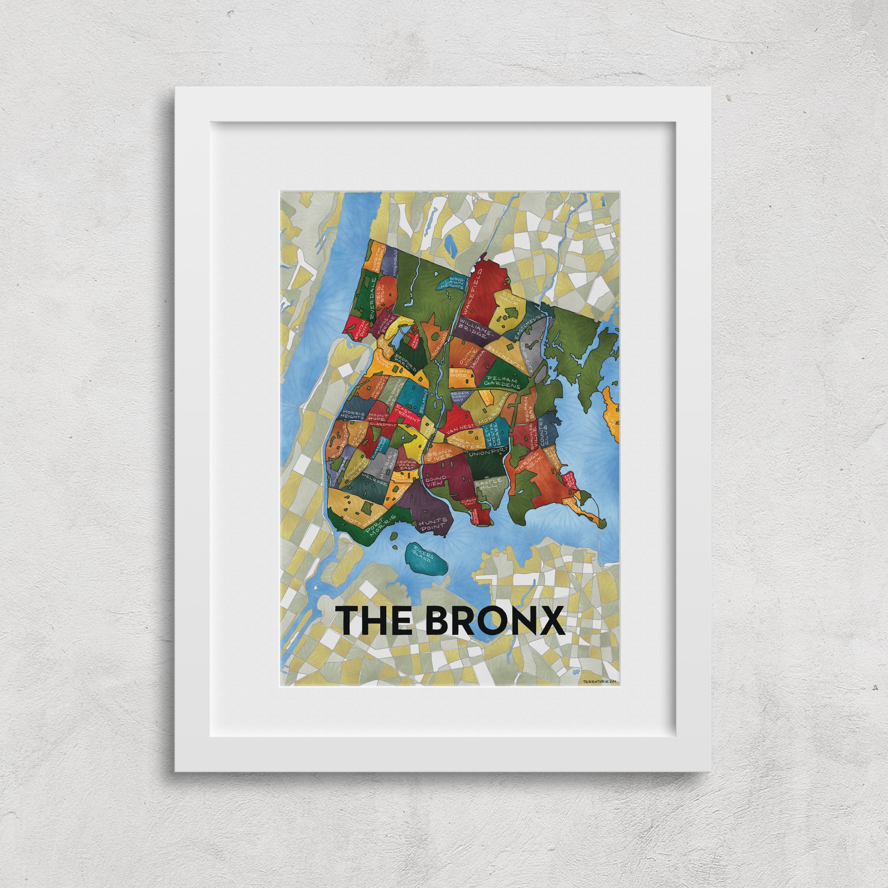 Bronx Neighborhoods Print