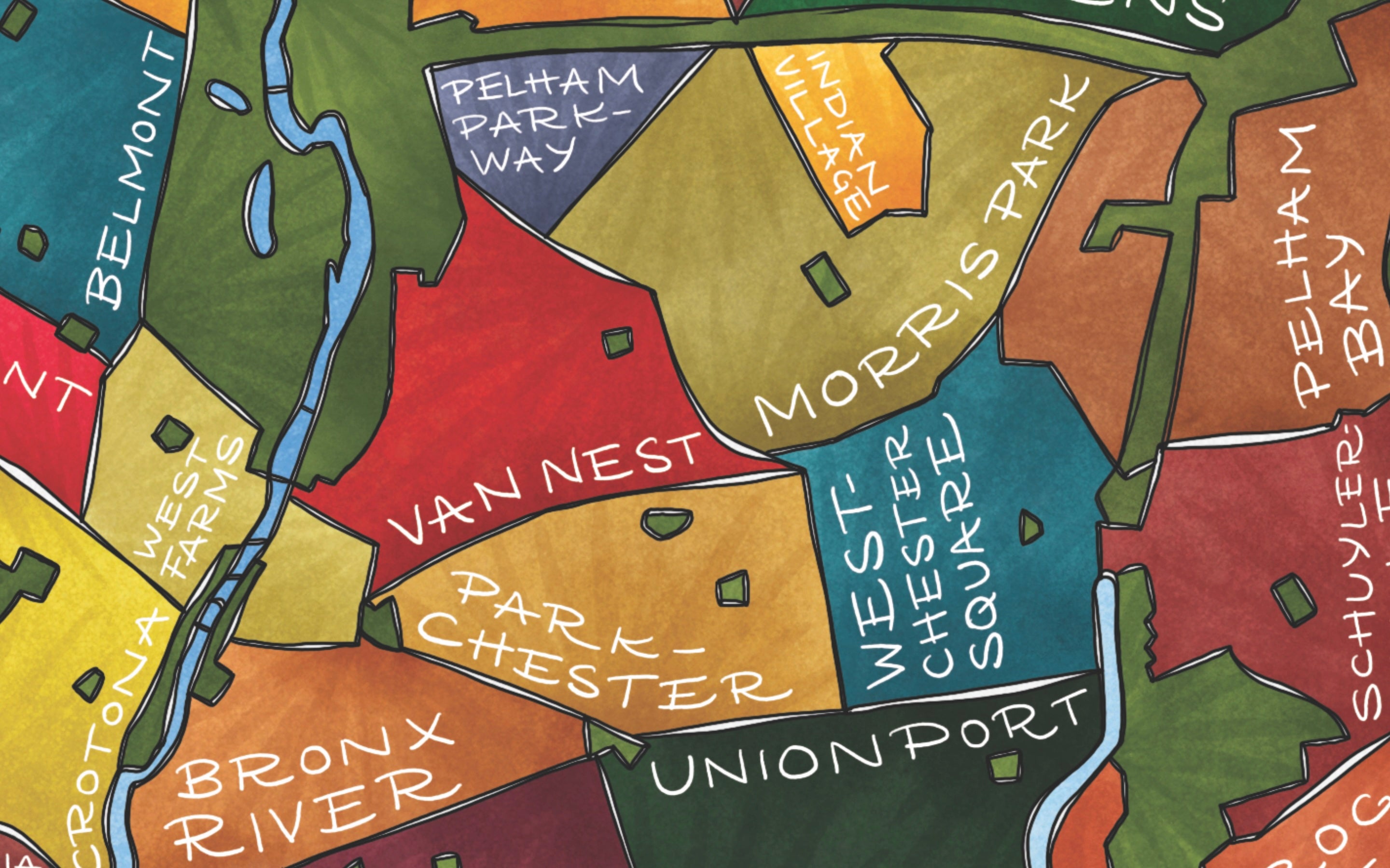 Bronux Bronx Map Neighborhoods Amazon.com ConversationPrints BRONX NYC