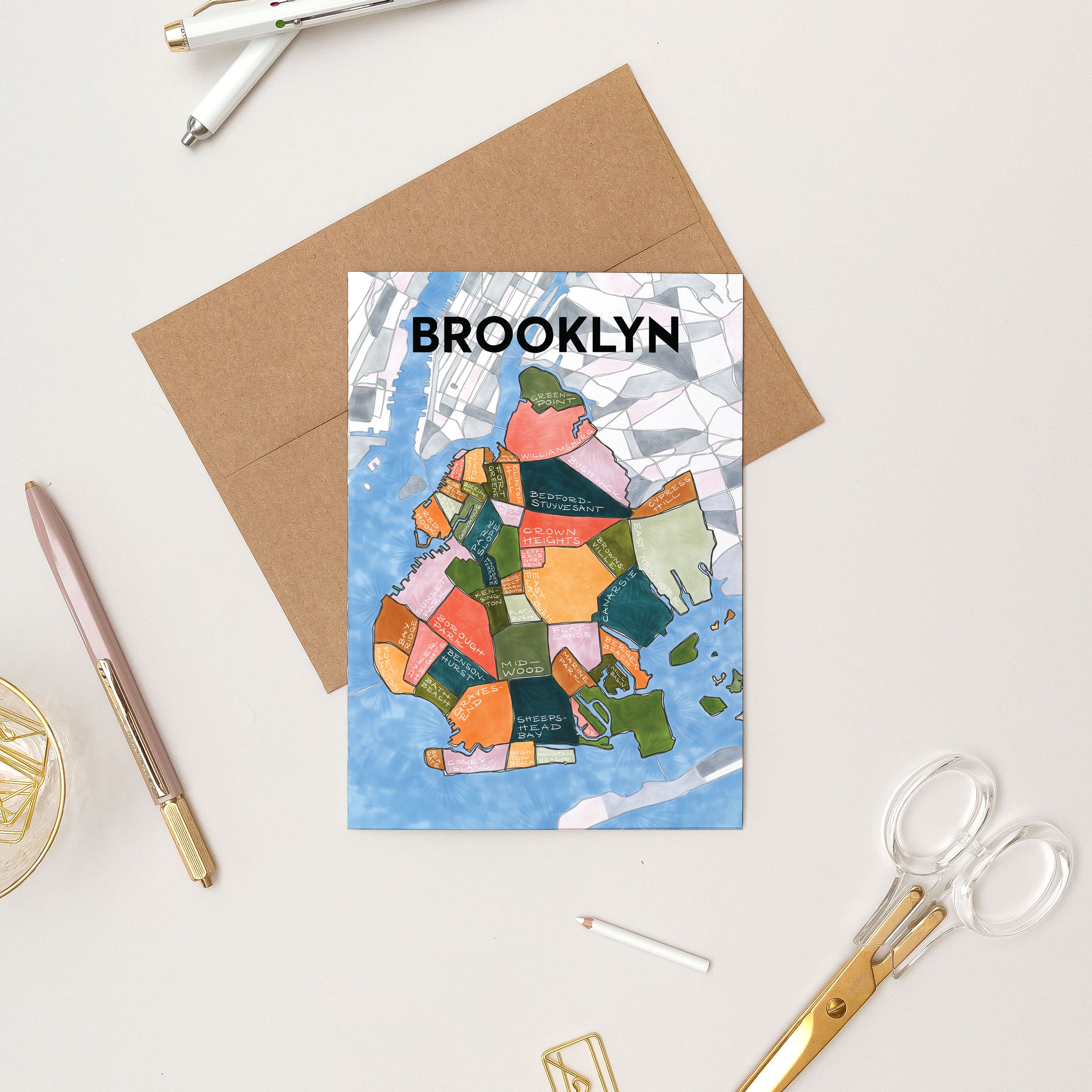 Brooklyn Neighborhoods Greeting Card