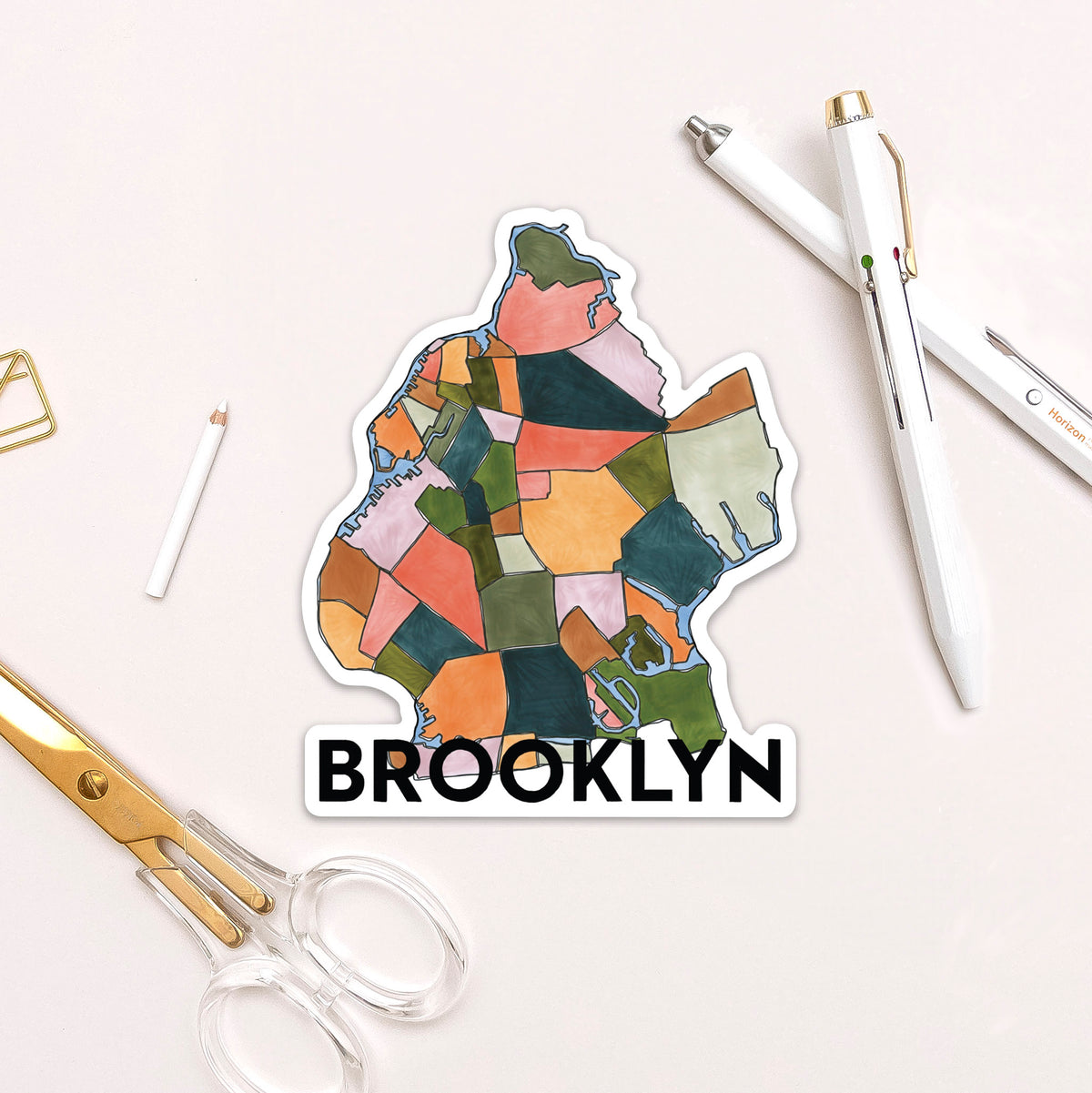 Brooklyn Neighborhoods Sticker — Terratorie Maps + Goods