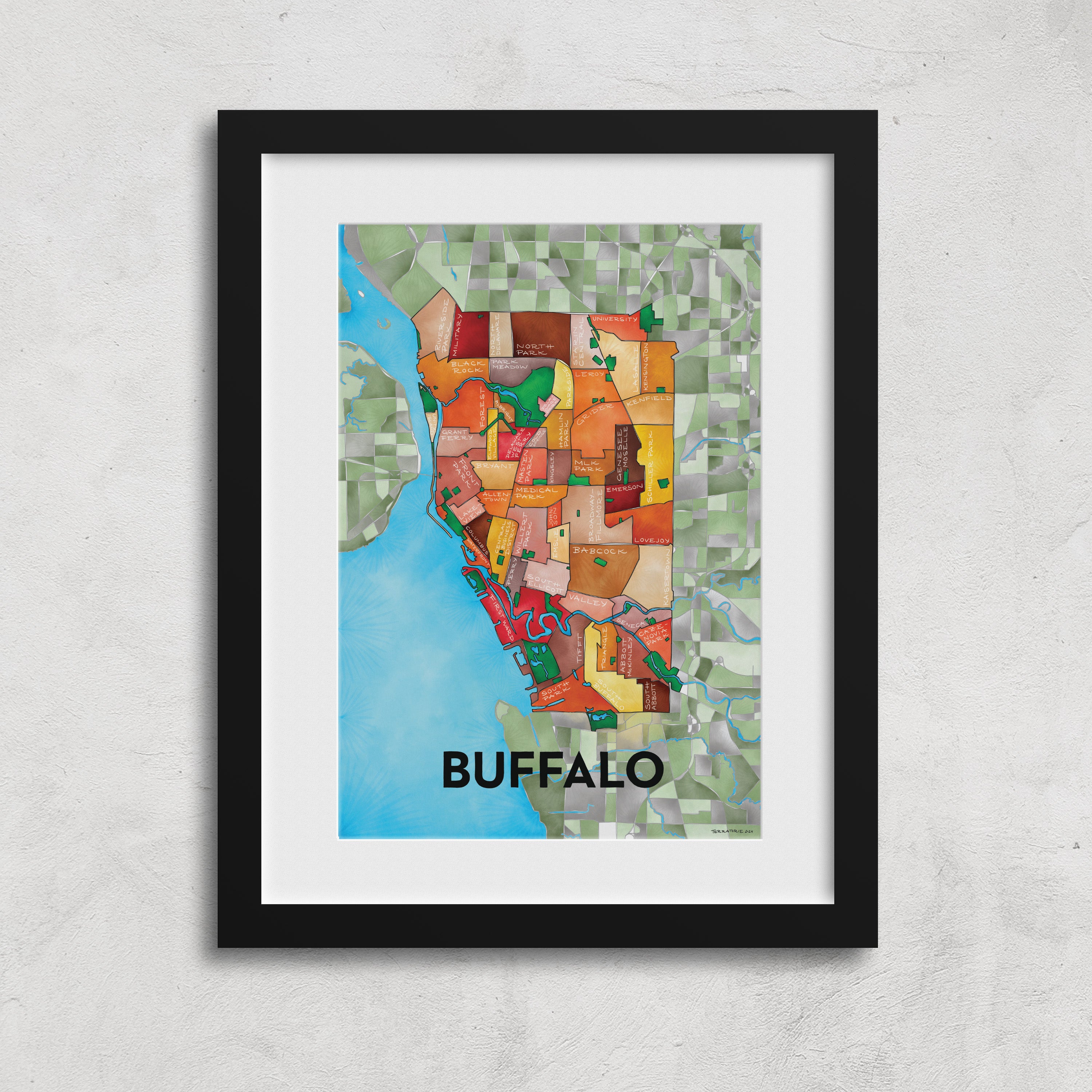 Buffalo Neighborhoods Print