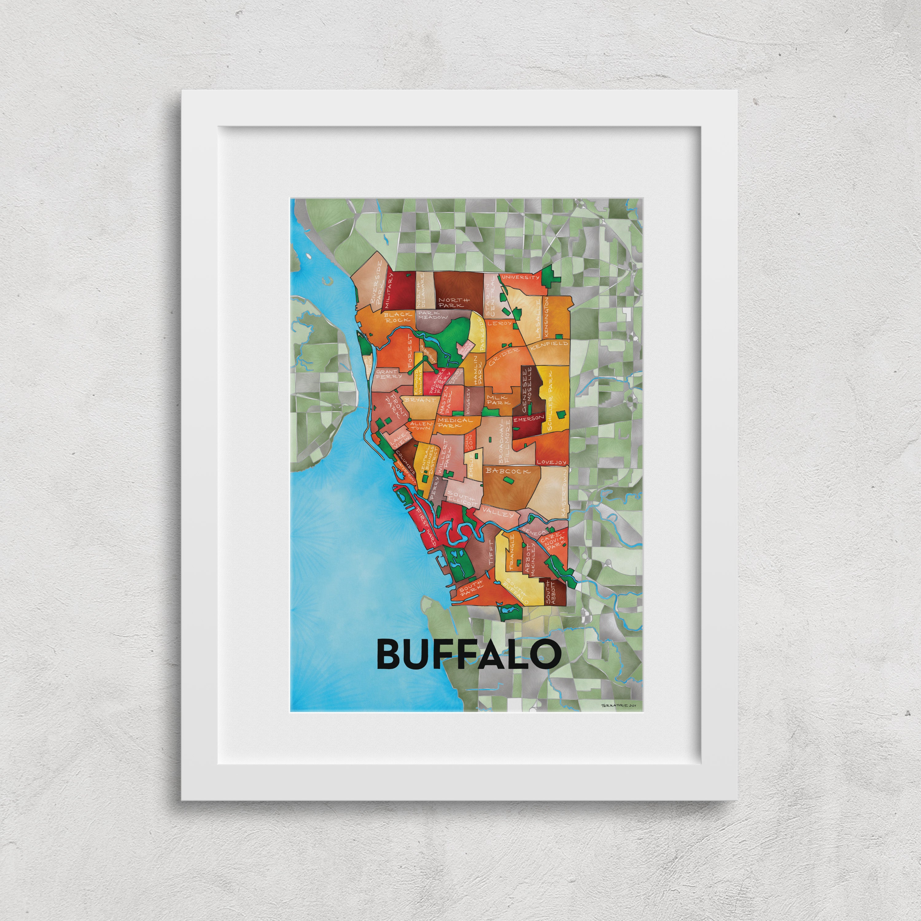 Buffalo Neighborhoods Print