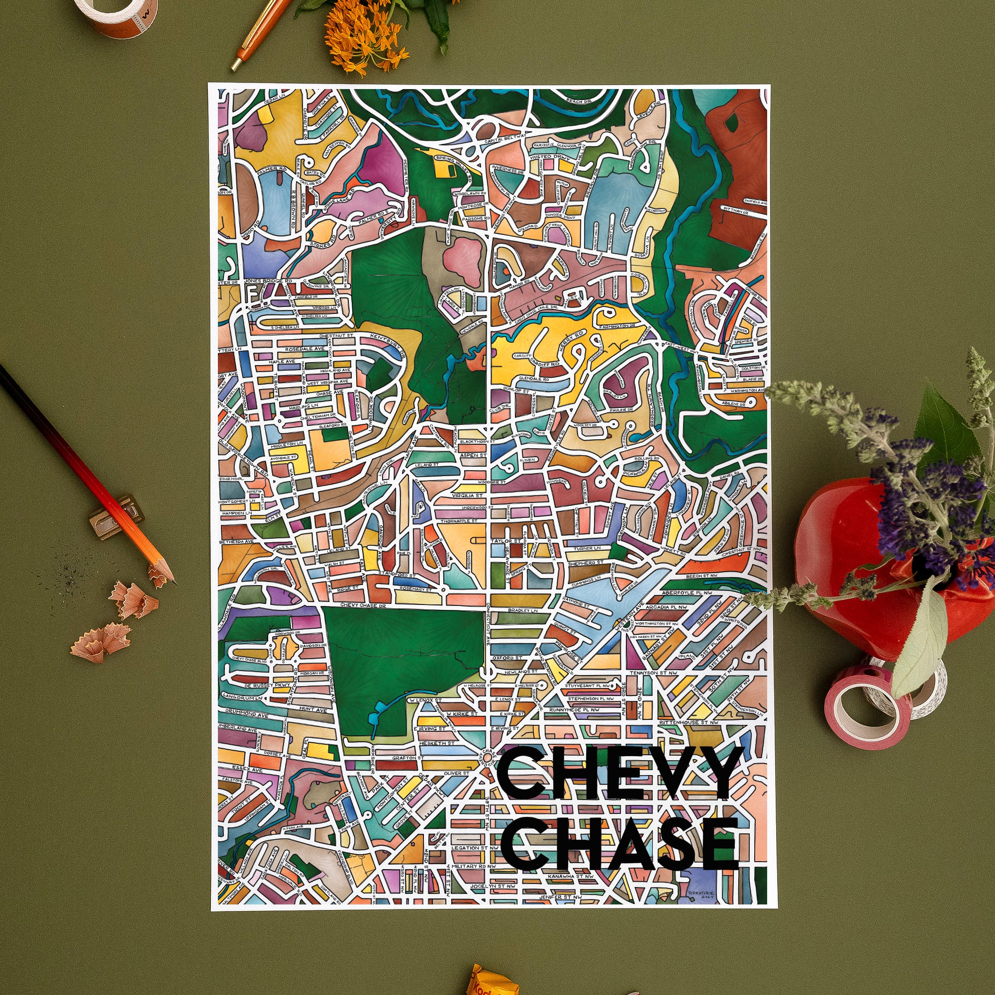 Chevy Chase, Maryland Print