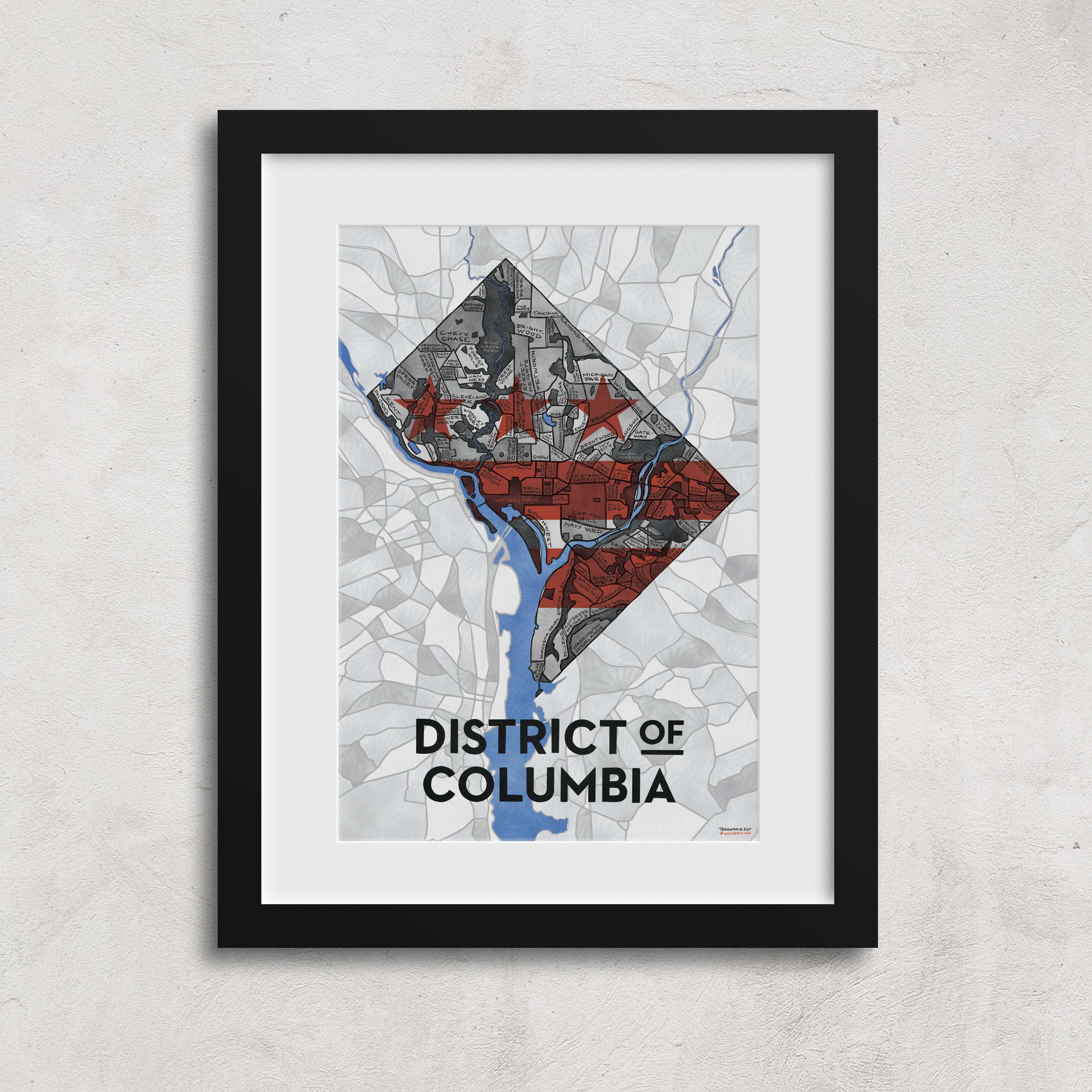 DC Flag Neighborhoods Print - FUNDRAISER