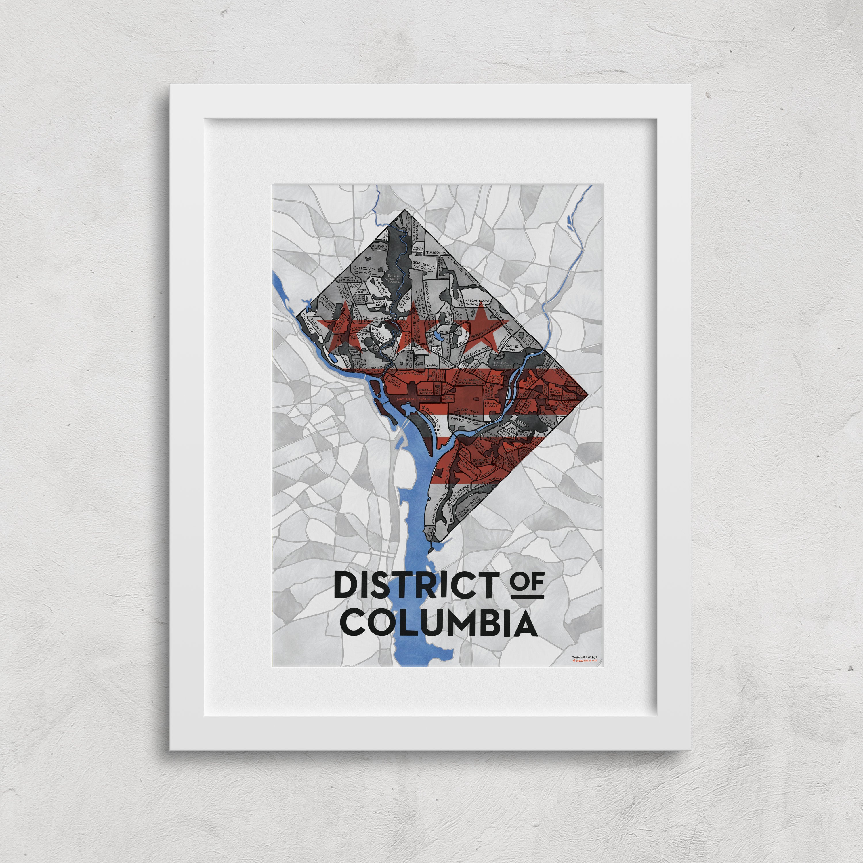 DC Flag Neighborhoods Print - FUNDRAISER