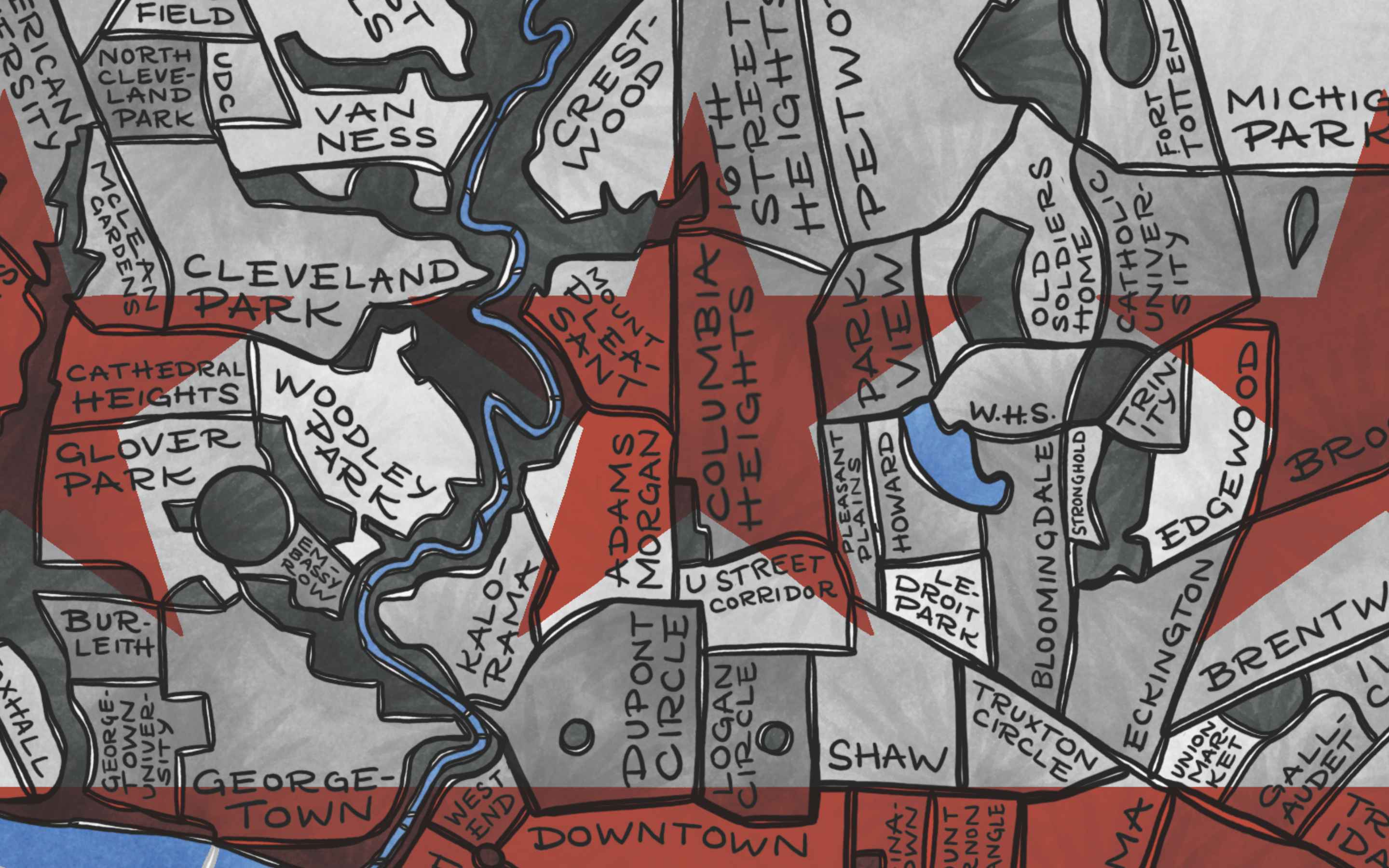 DC Flag Neighborhoods Print - FUNDRAISER