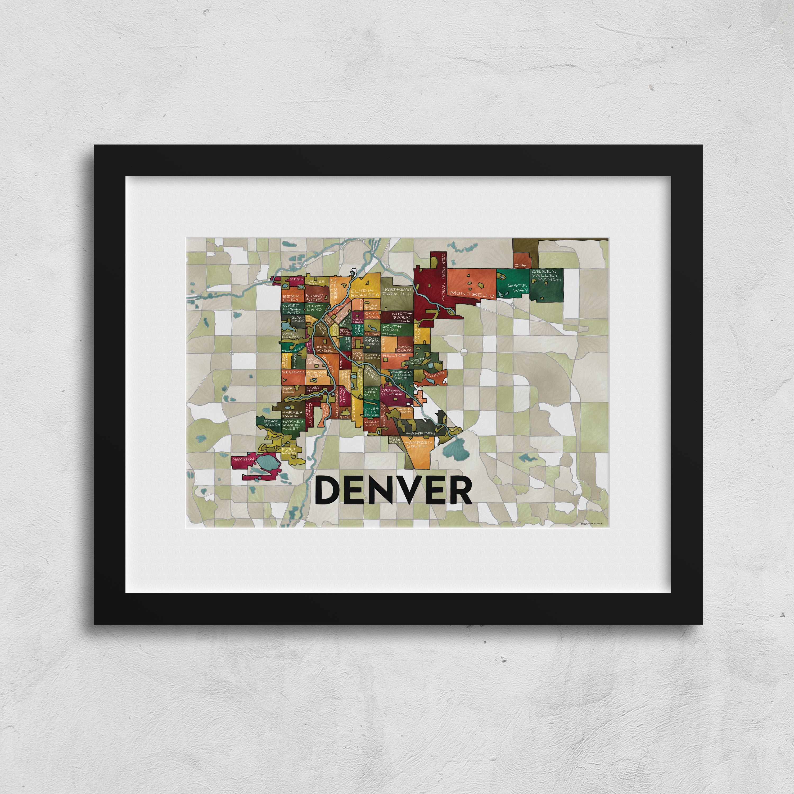 Denver Neighborhoods Print