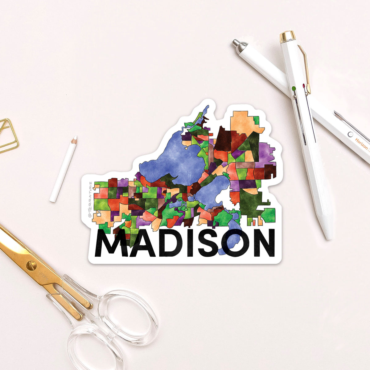 Madison Bailey Sticker Madison Neighborhoods Sticker — Terratorie Maps + Goods