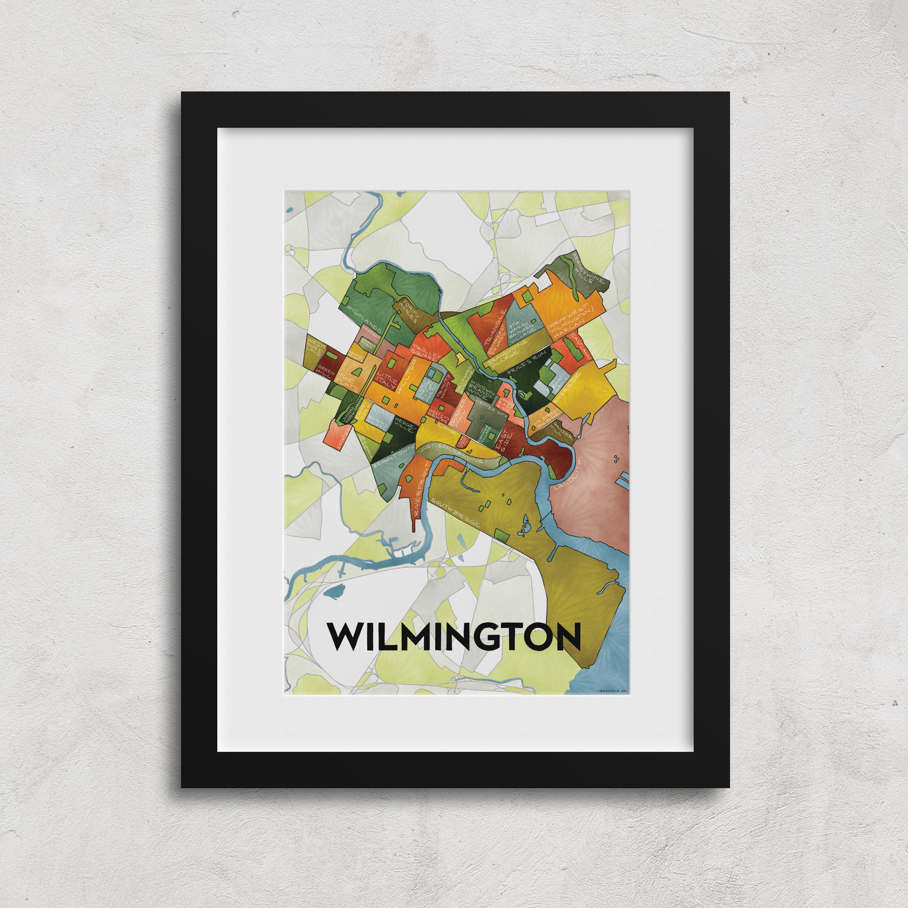 Wilmington DE Neighborhoods Print