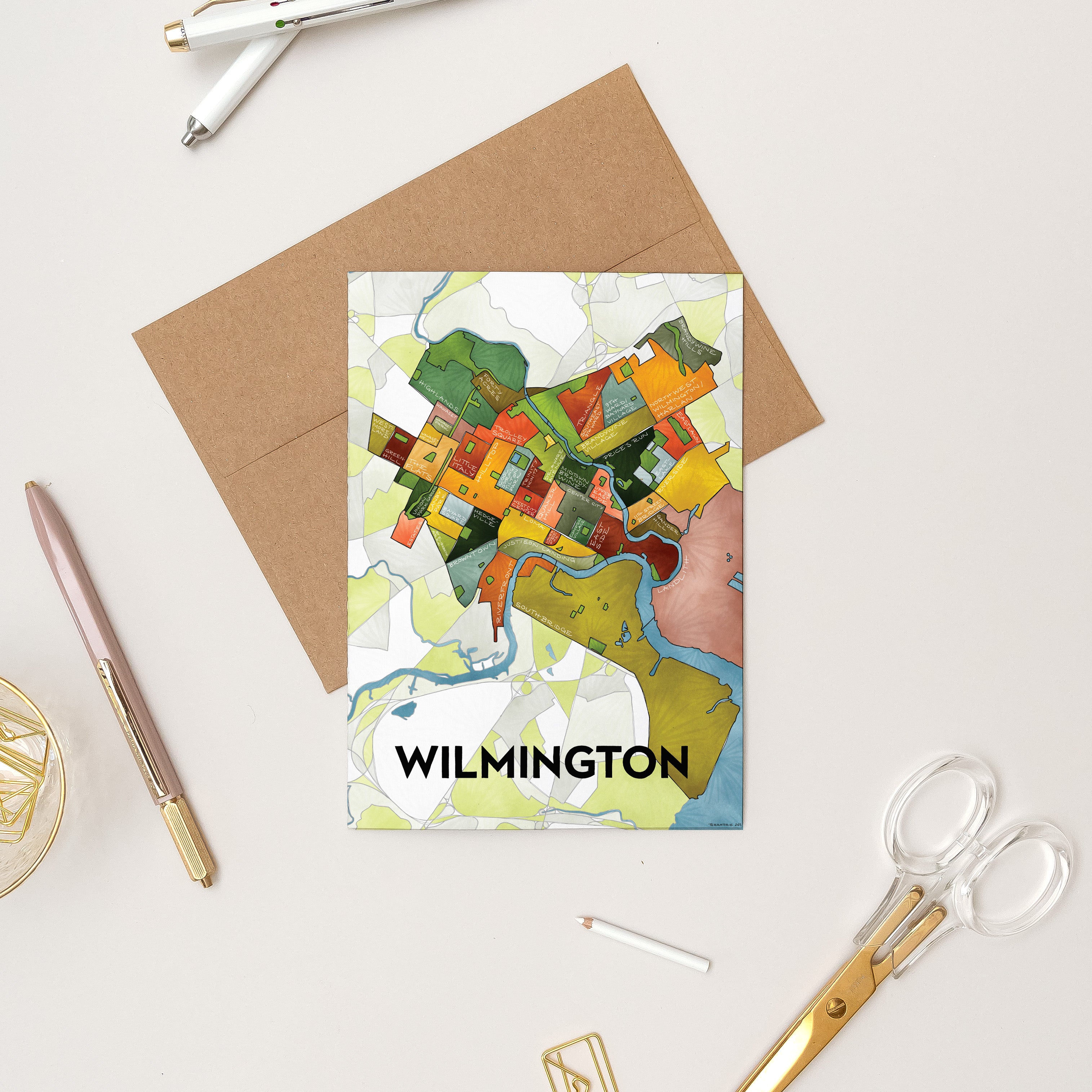 Wilmington DE Neighborhoods Greeting Card