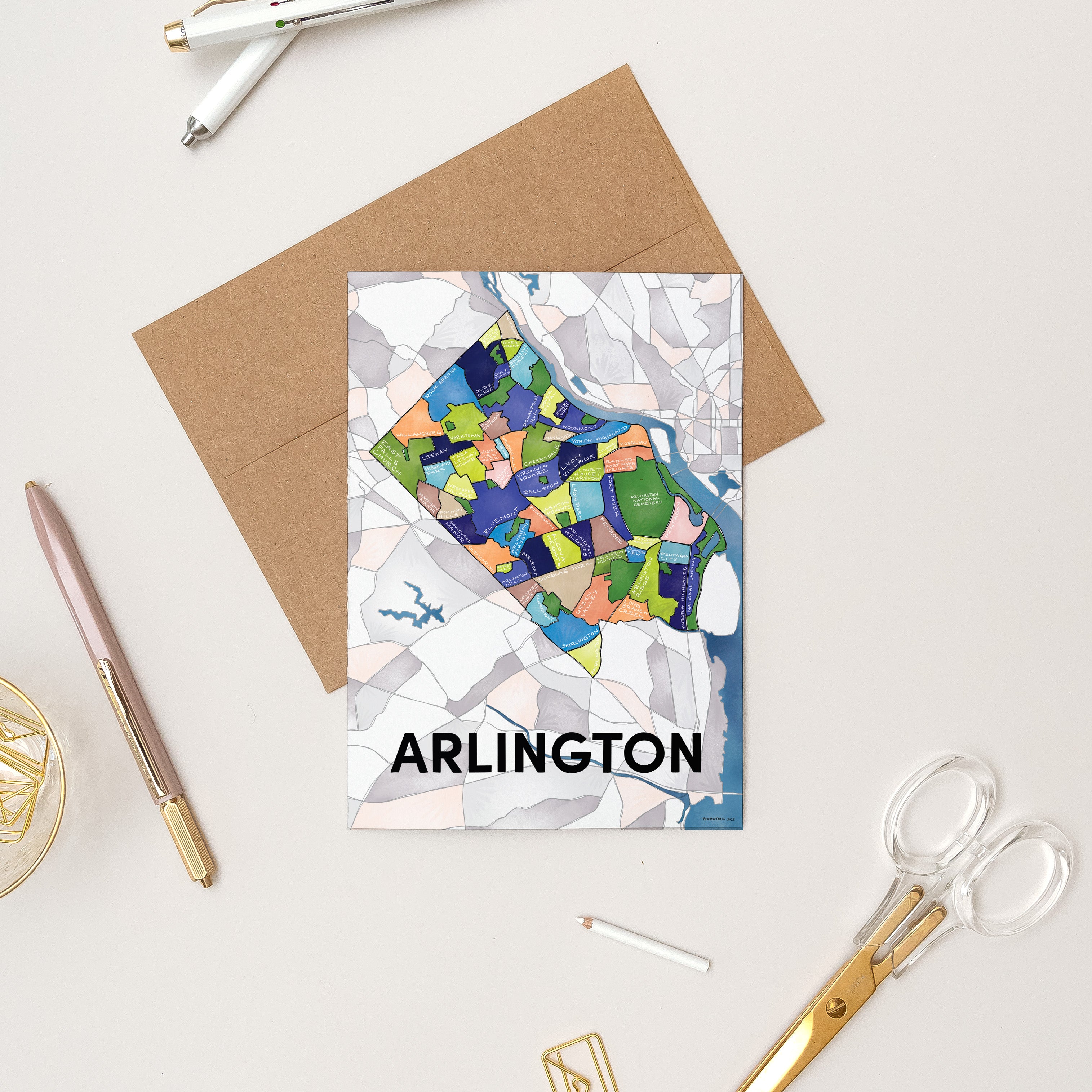 Arlington Neighborhoods Greeting Card