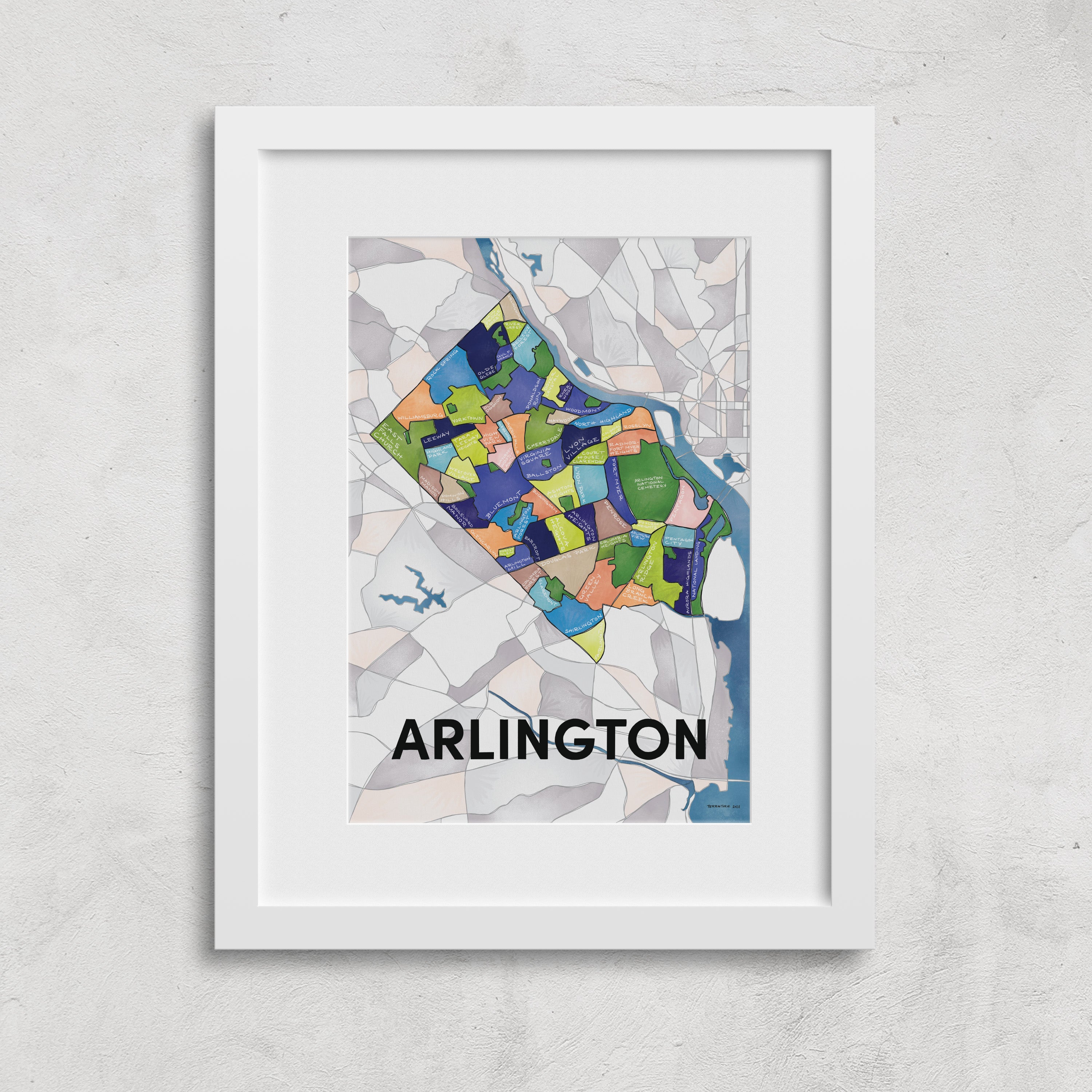 Arlington Neighborhoods Print