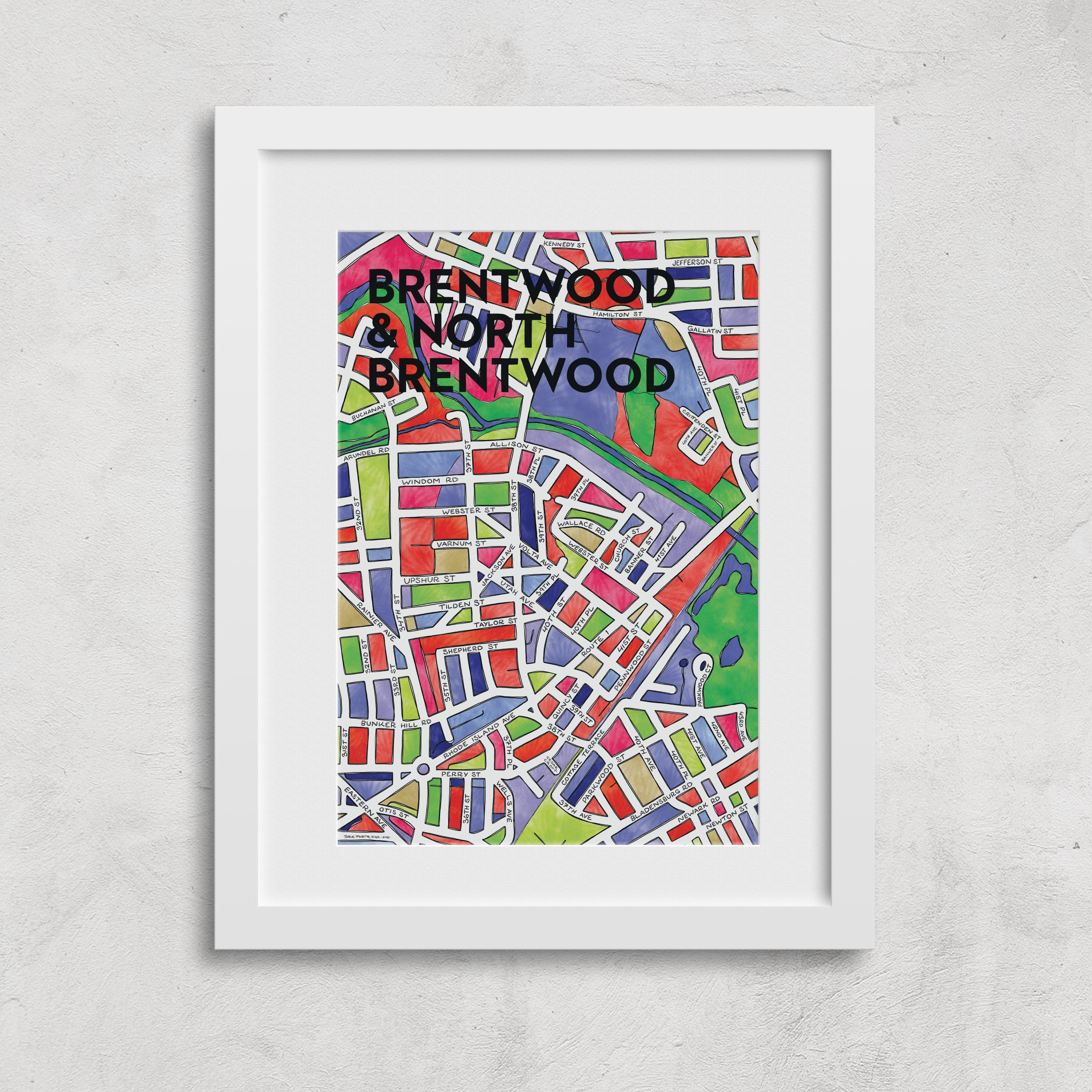 Brentwood & North Brentwood, MD Print