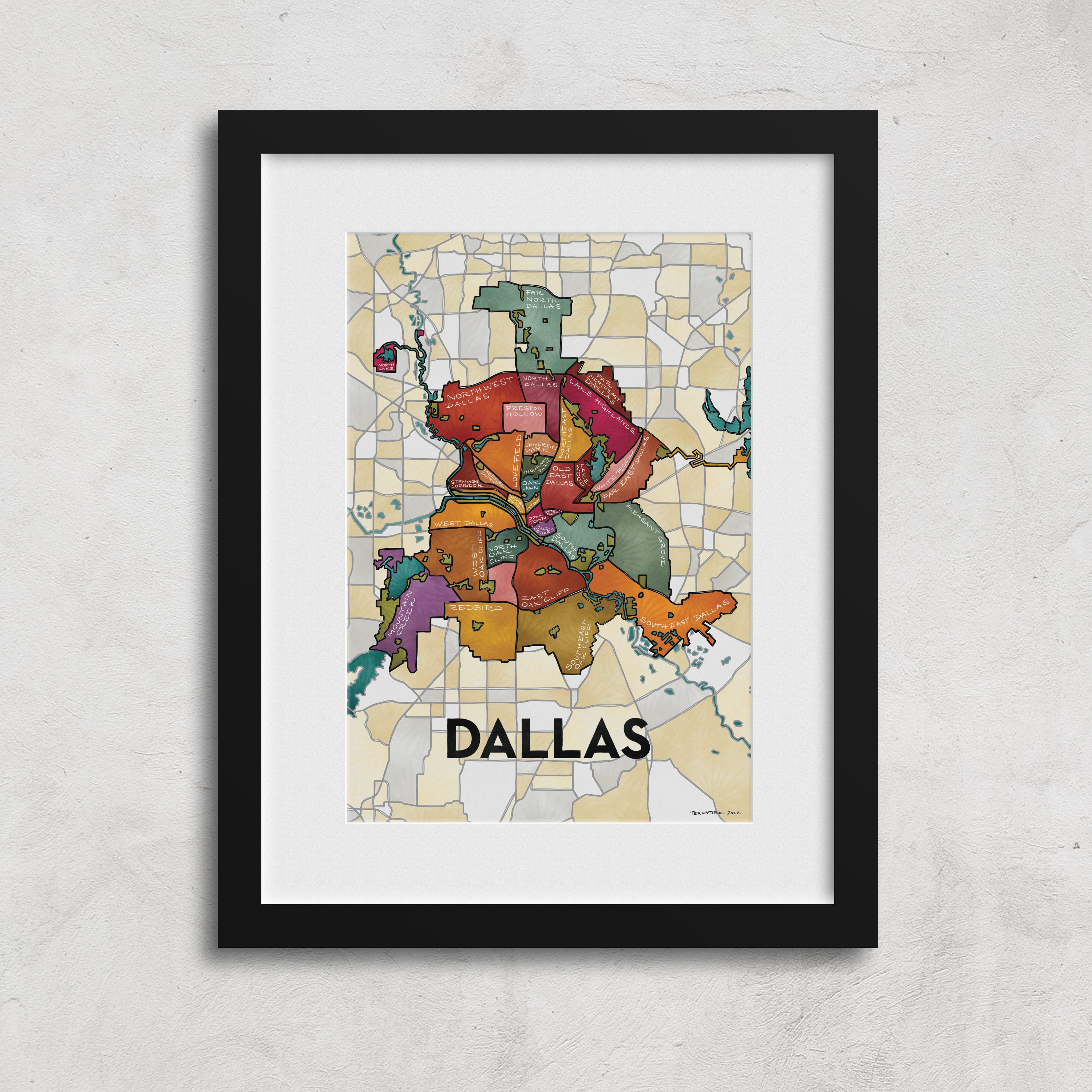 Dallas Neighborhoods Print