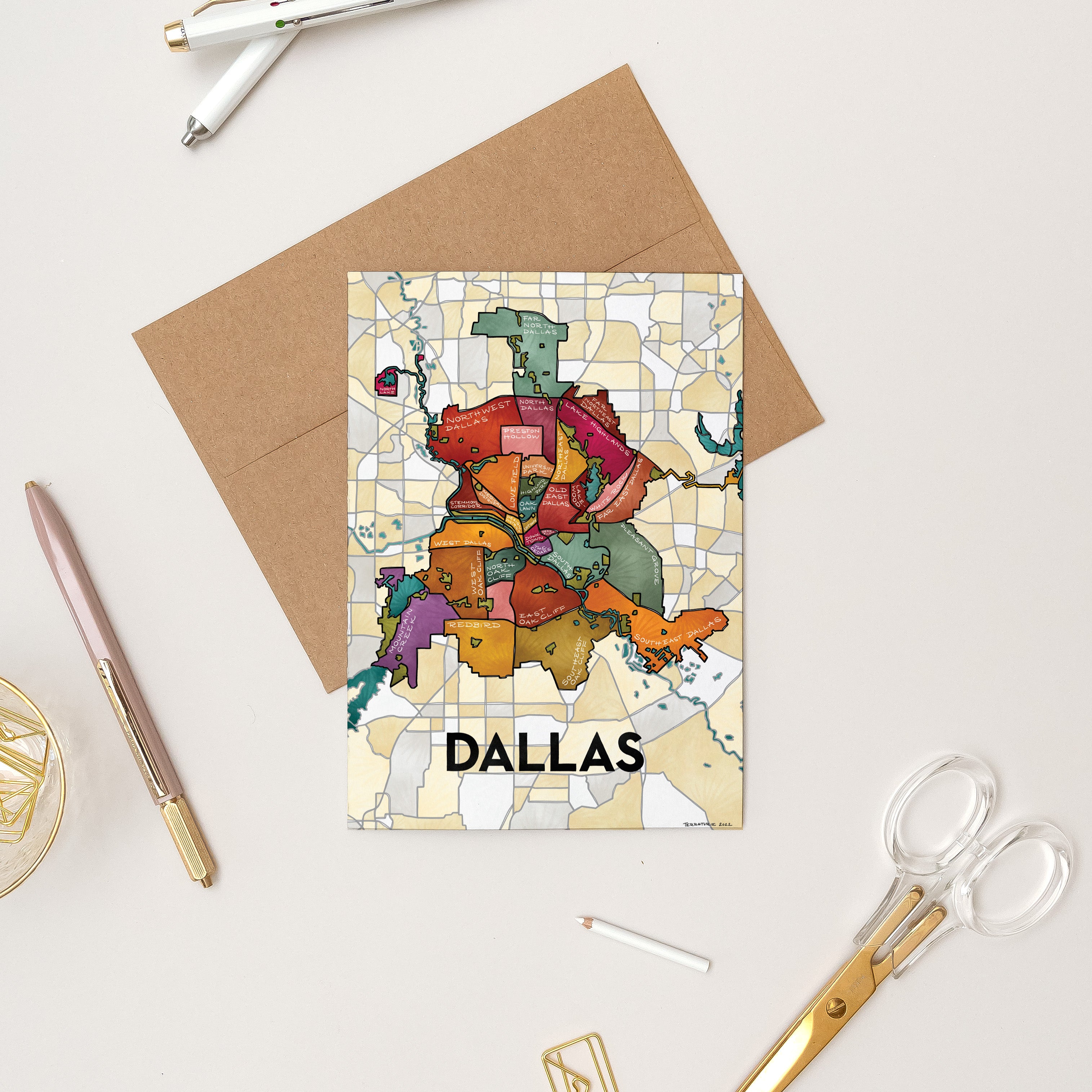 Dallas Neighborhoods Greeting Card