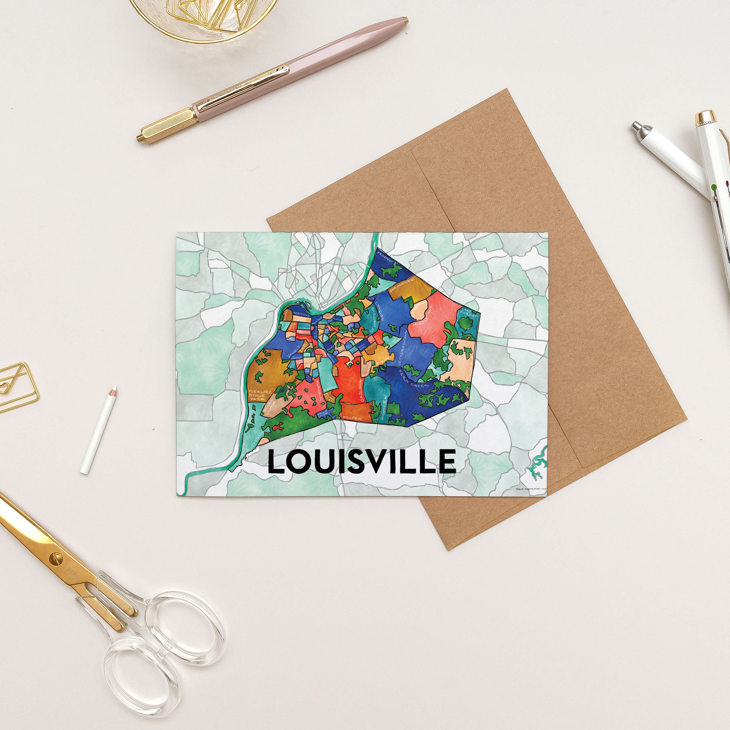 Louisville Neighborhoods Greeting Card