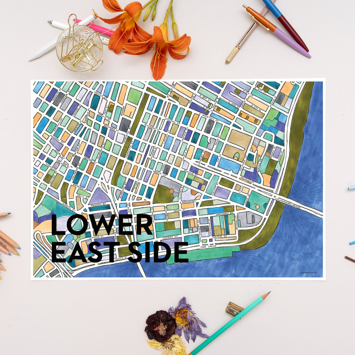 Manhattan Neighborhoods Print — Terratorie Maps + Goods