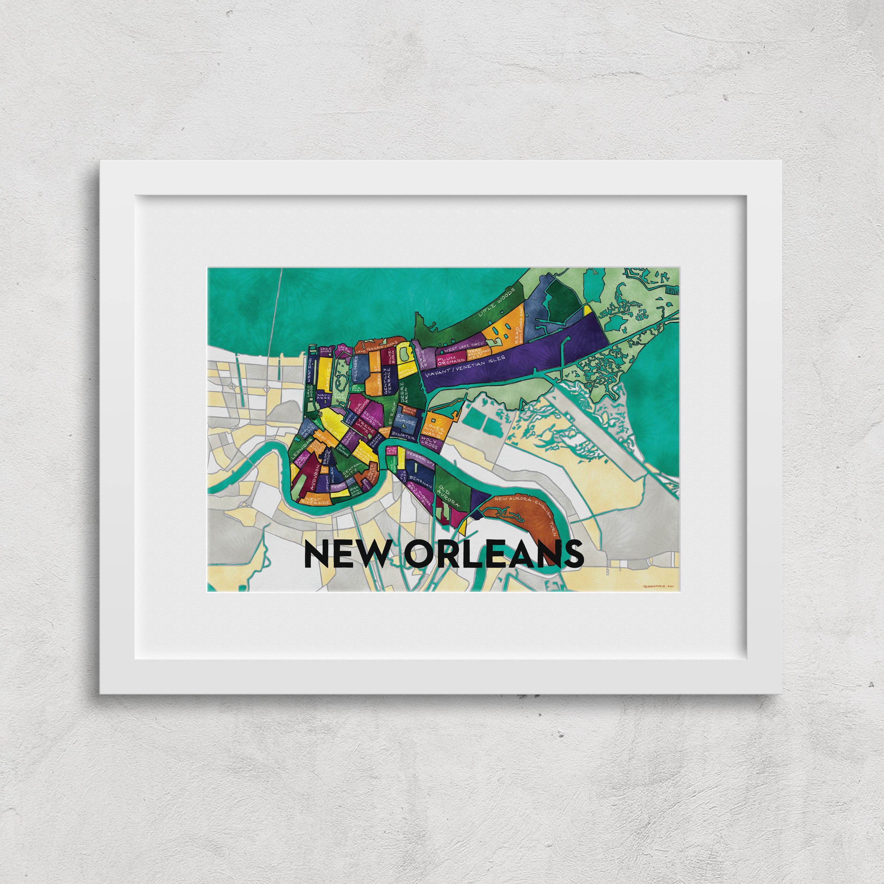 New Orleans Neighborhoods Print