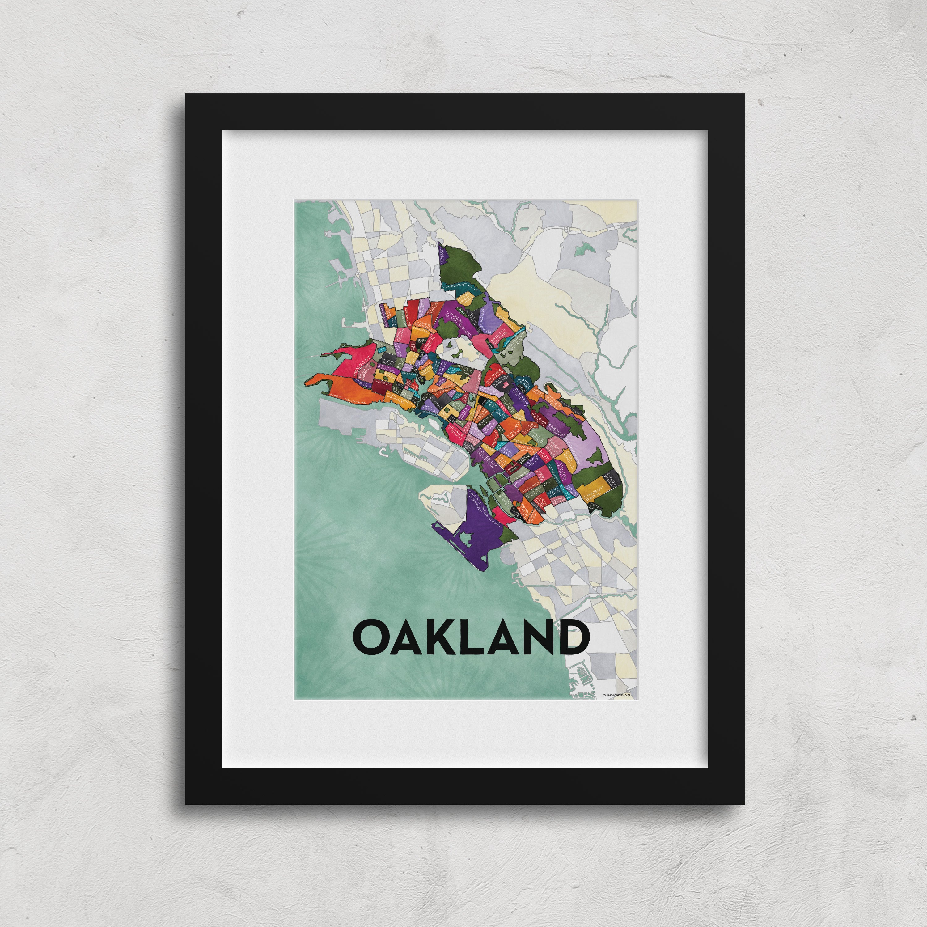 Oakland Neighborhoods Print