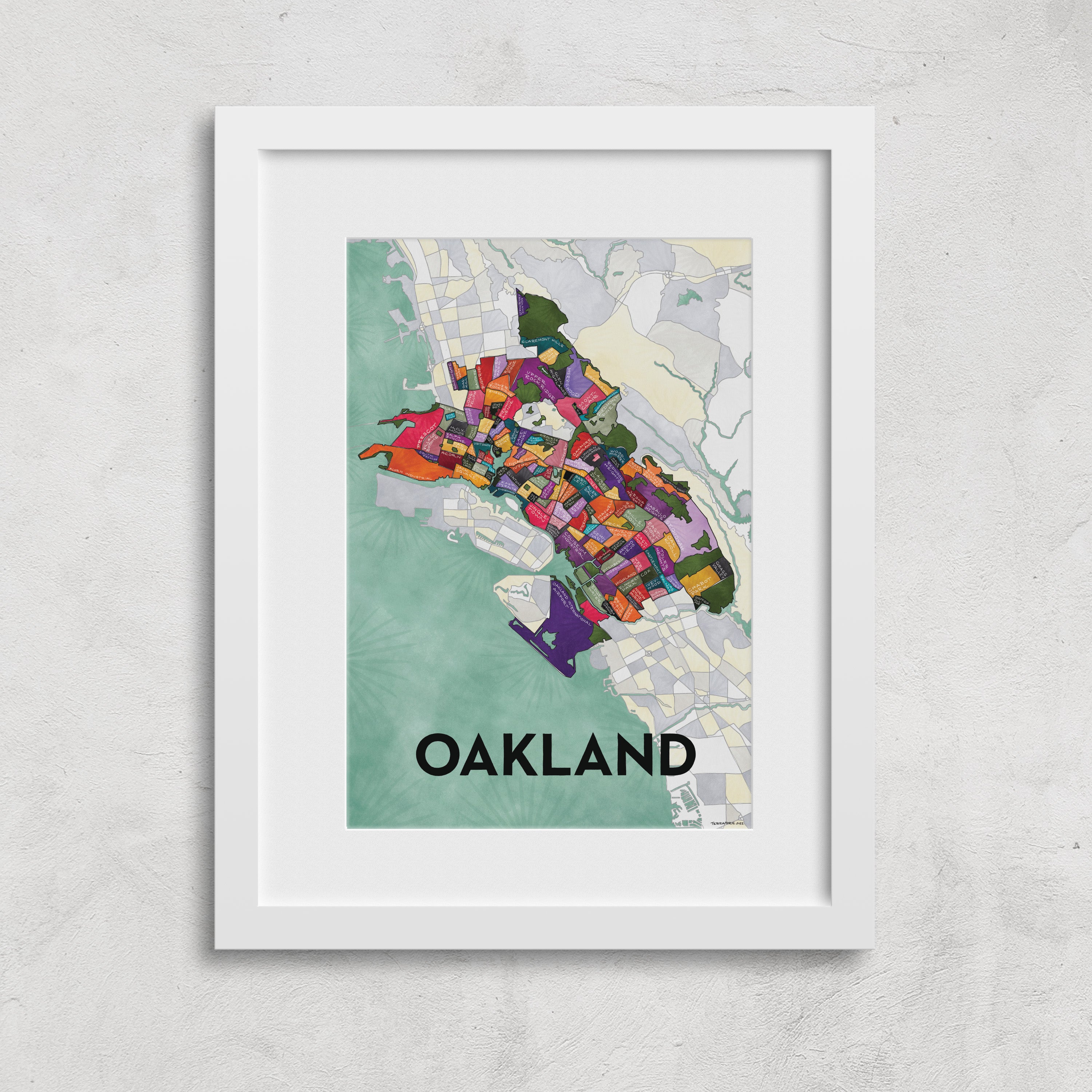 Oakland Neighborhoods Print