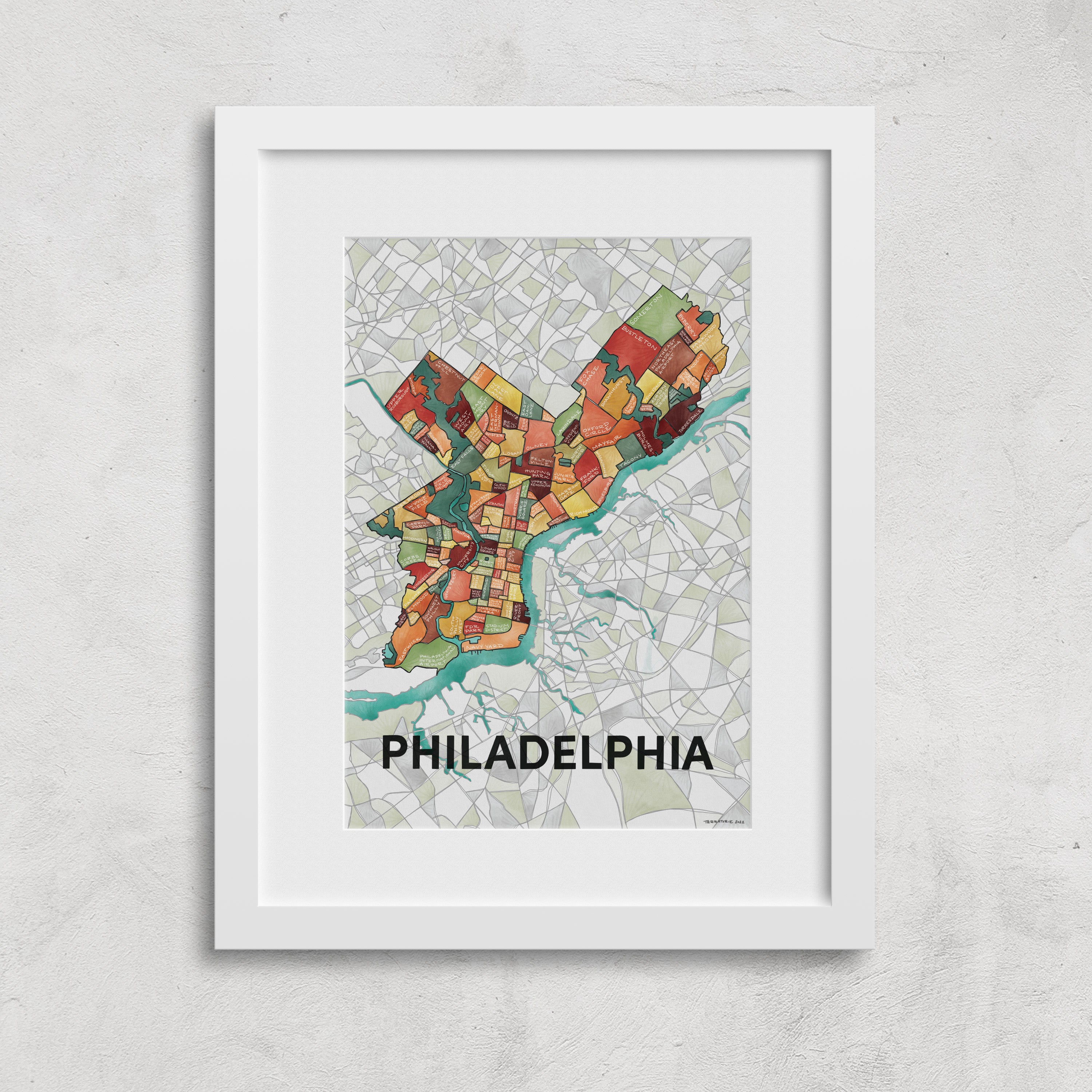 Philadelphia Neighborhoods Print