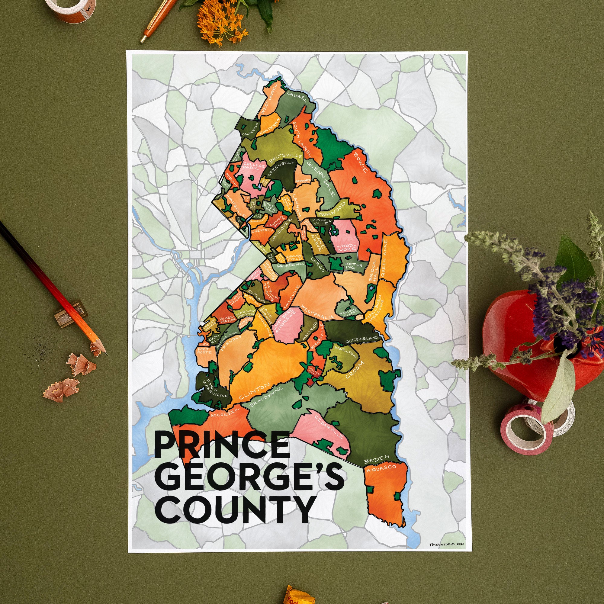 Prince George's County Neighborhoods Print