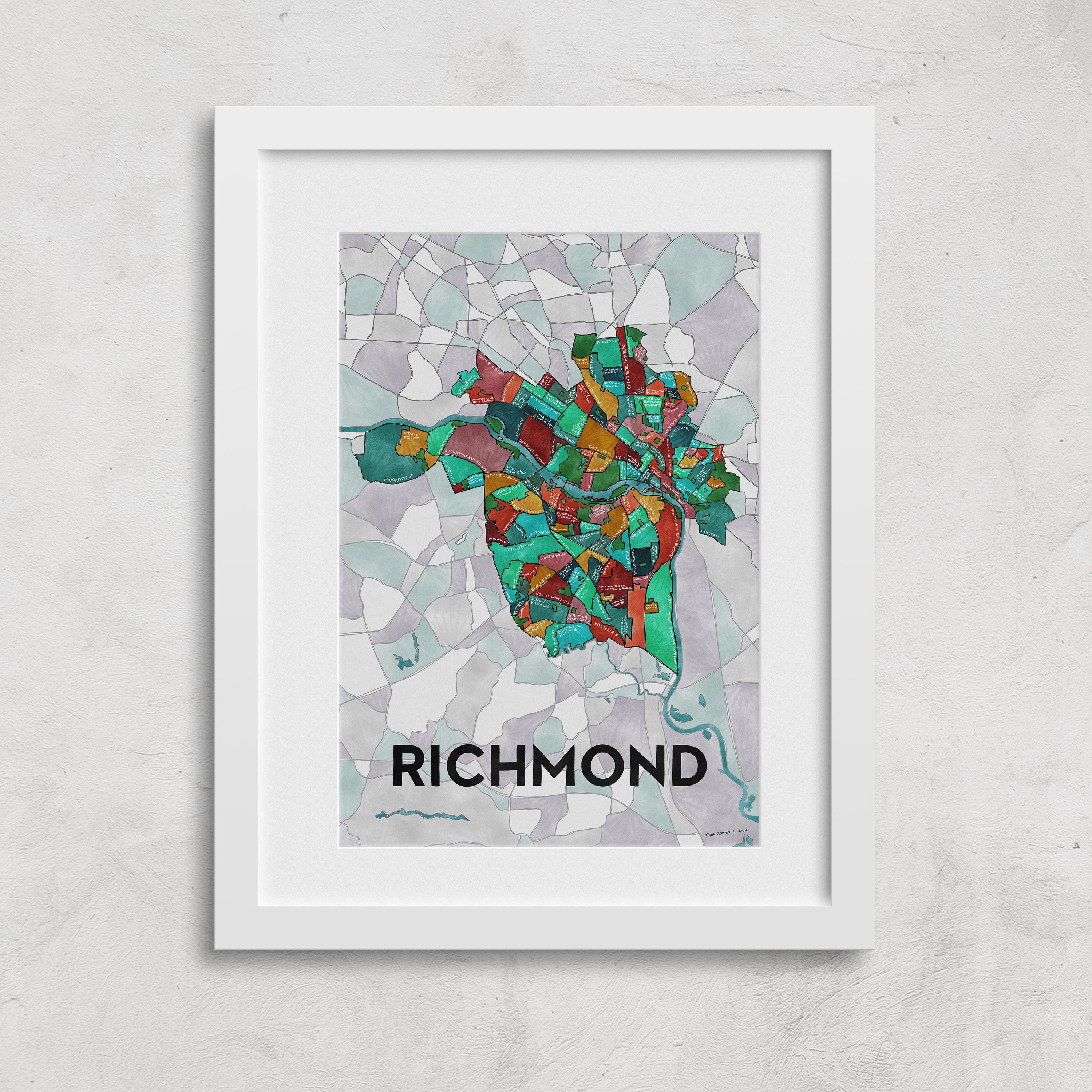 Richmond Neighborhoods Print