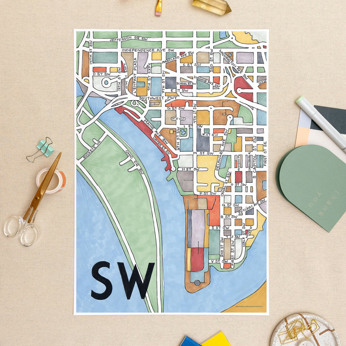Southwest (SW) Print — Terratorie Maps + Goods
