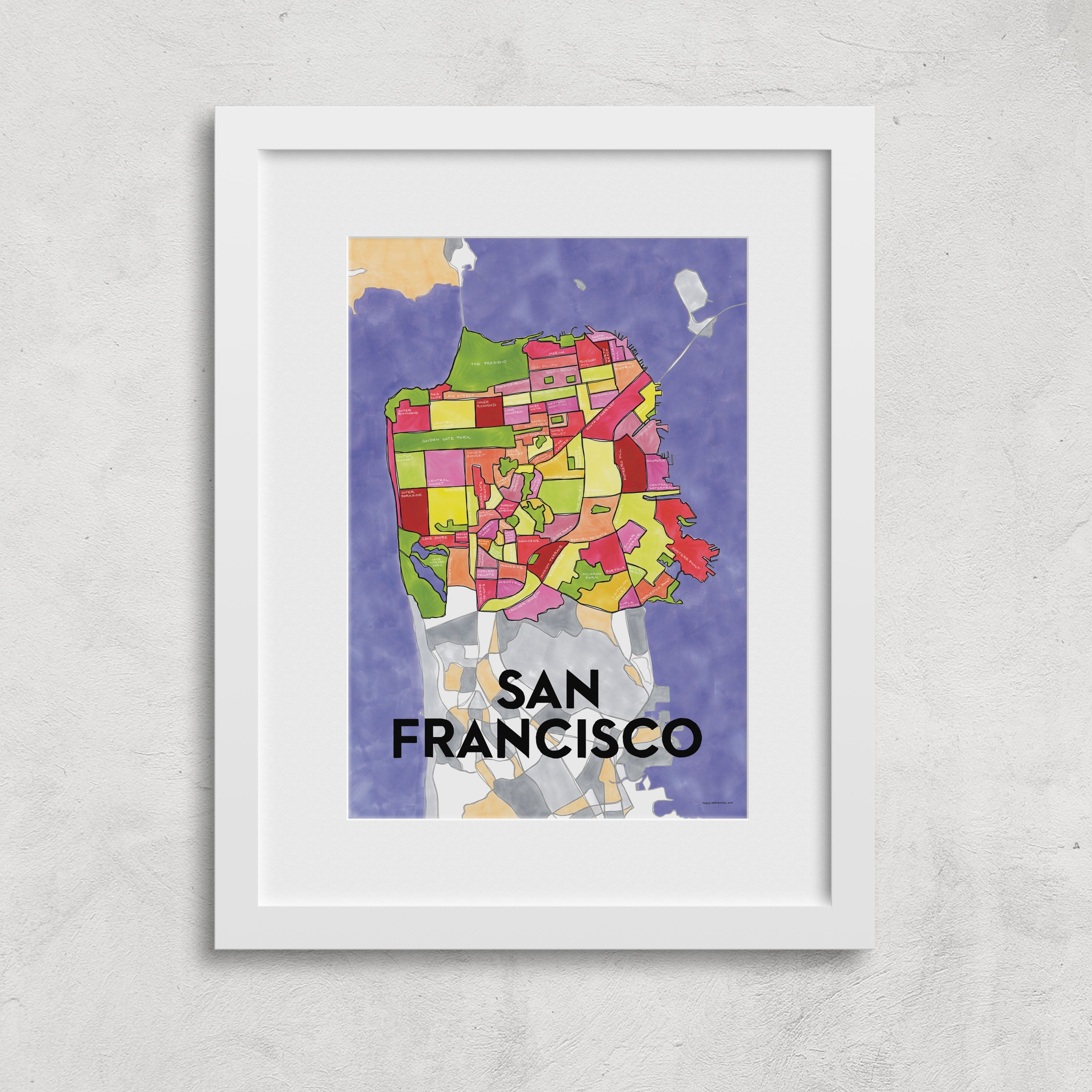 San Francisco Neighborhoods Print