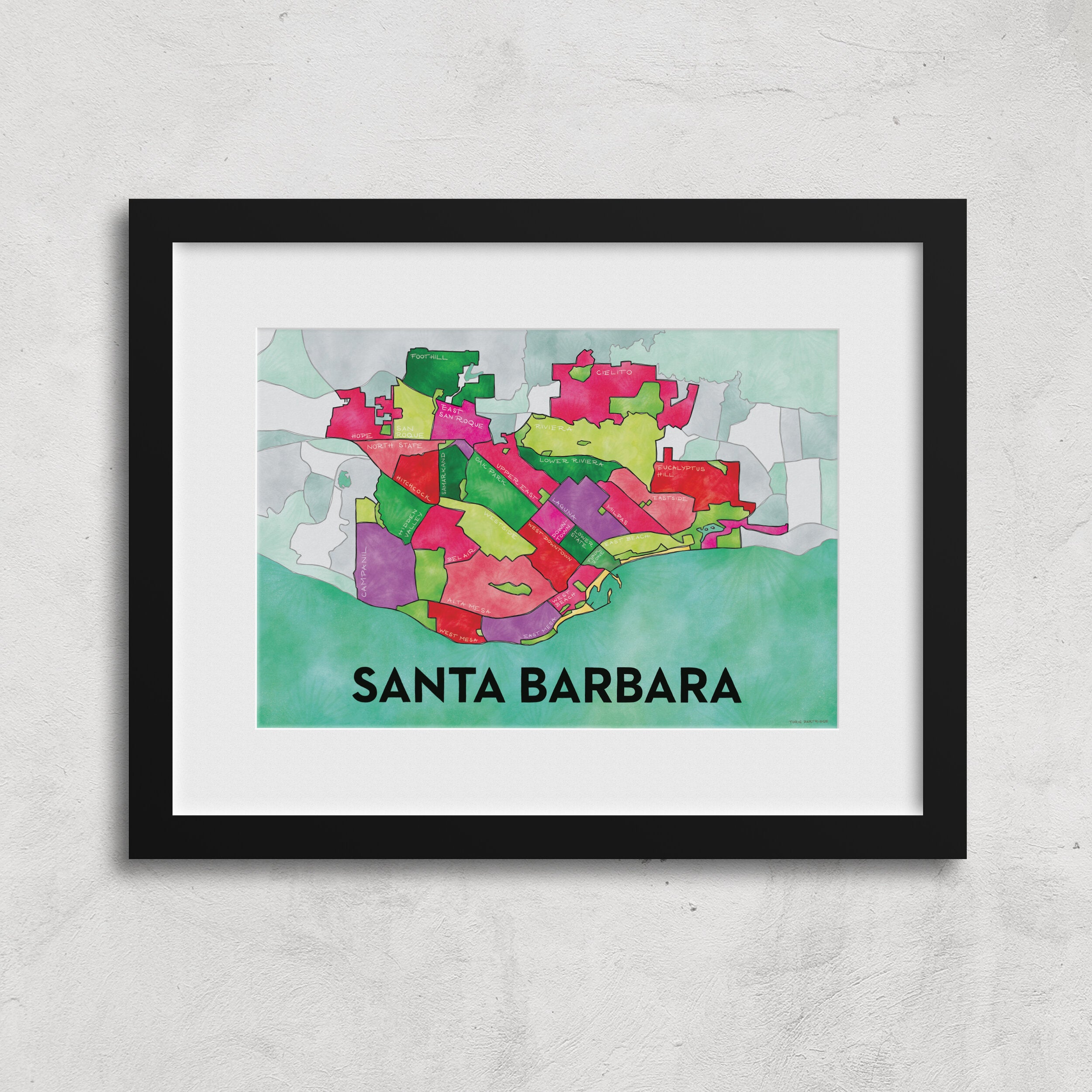 Santa Barbara Neighborhoods Print