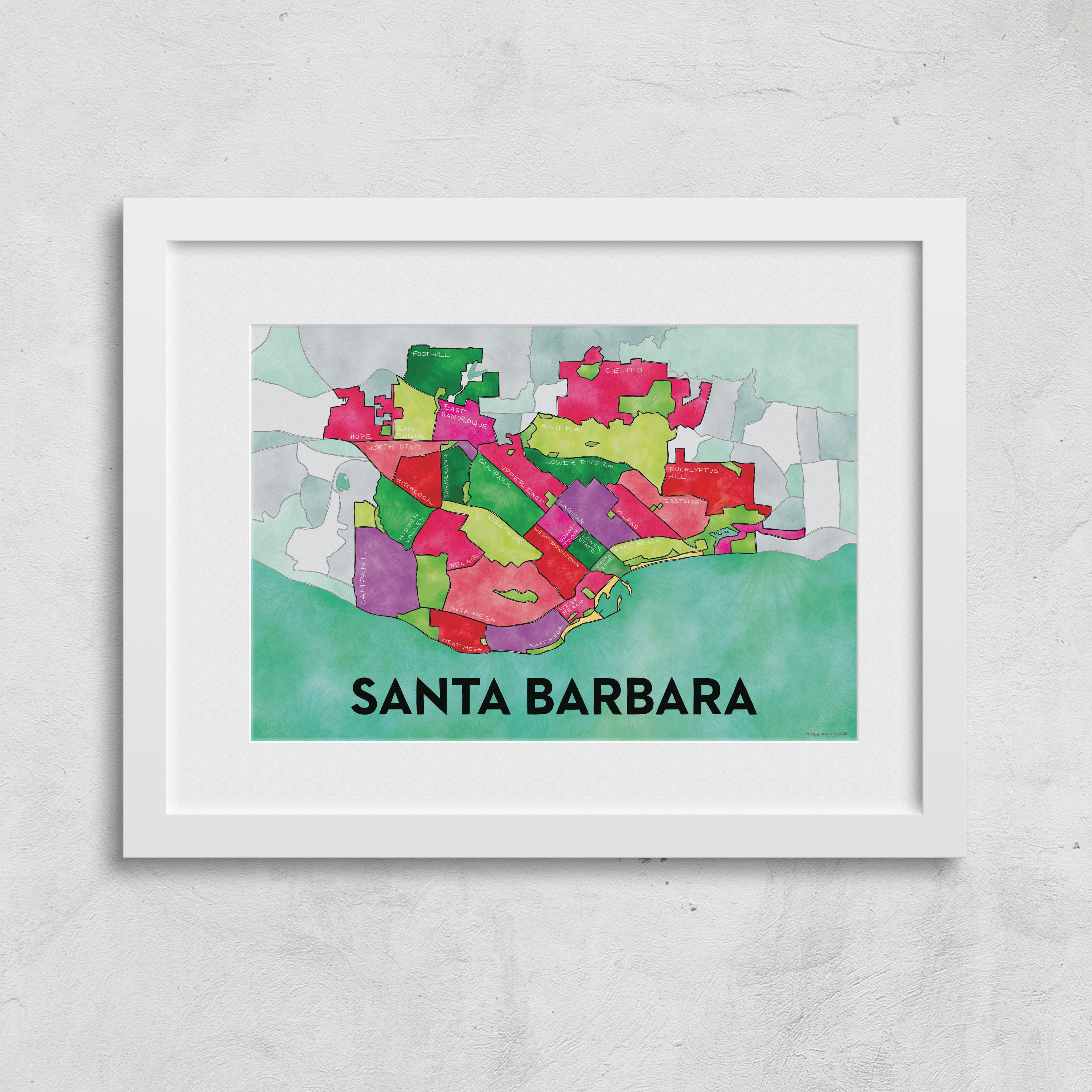 Santa Barbara Neighborhoods Print