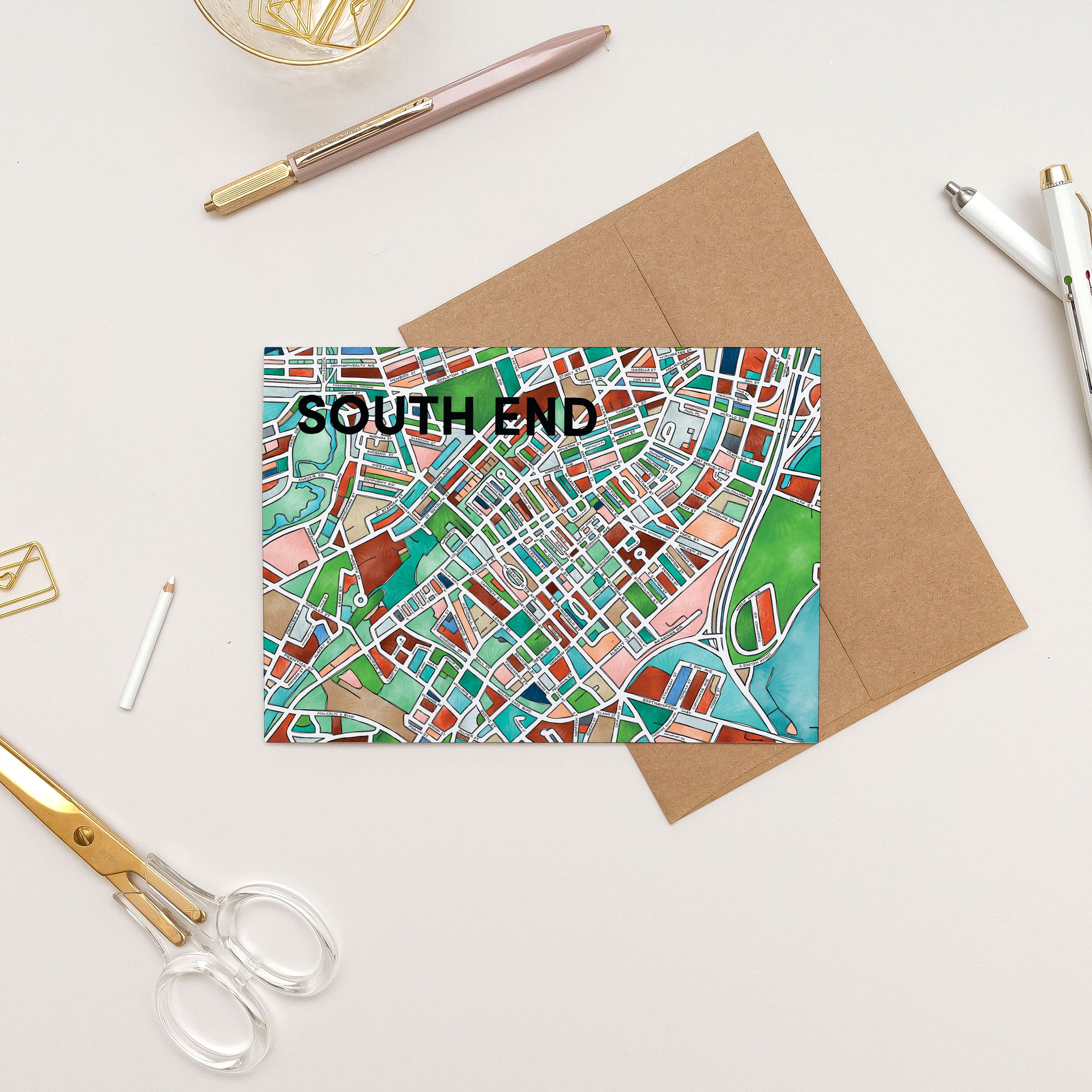 South End (Boston) Greeting Card