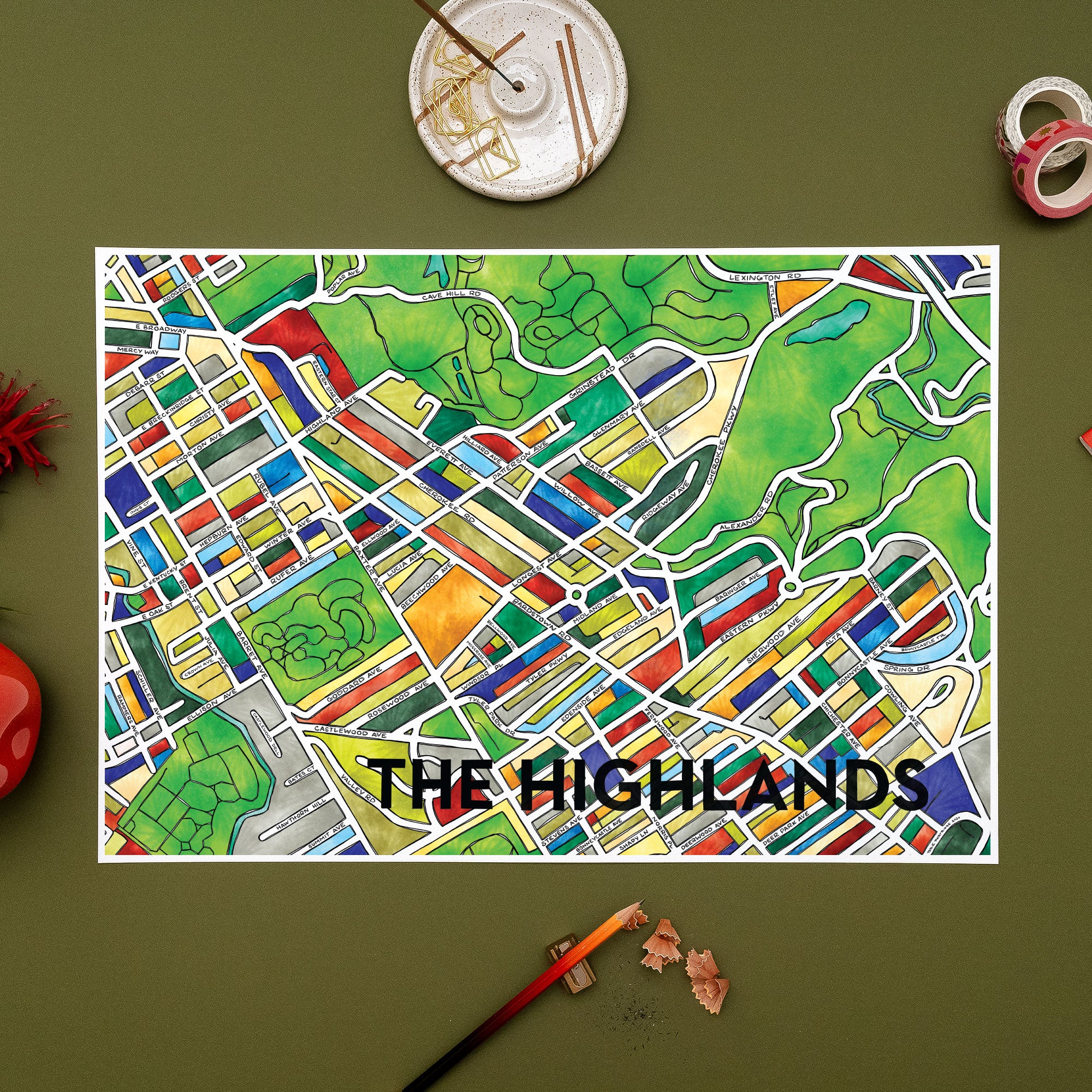 The Highlands (Louisville) Print — Terratorie Maps + Goods