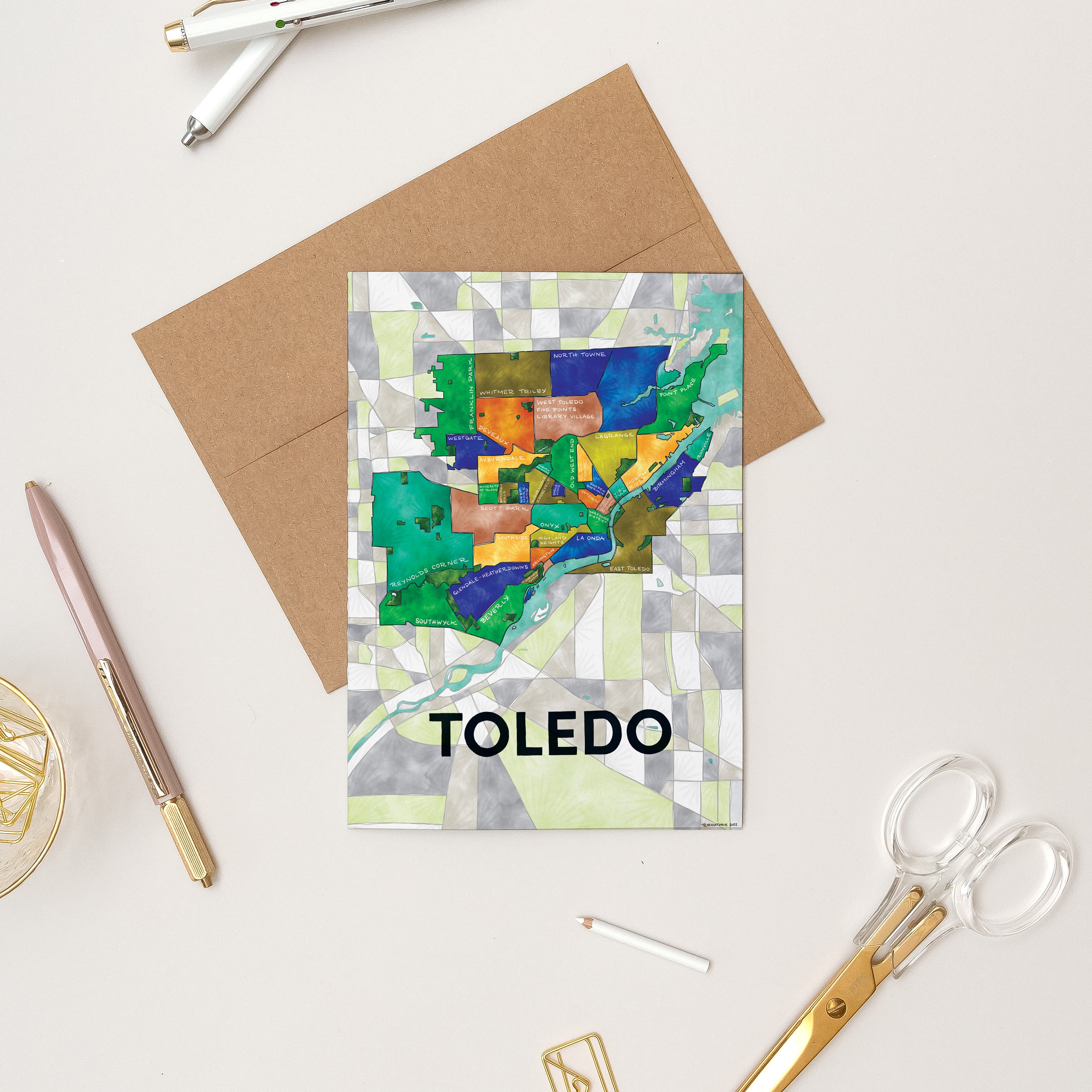 Toledo Neighborhoods Greeting Card