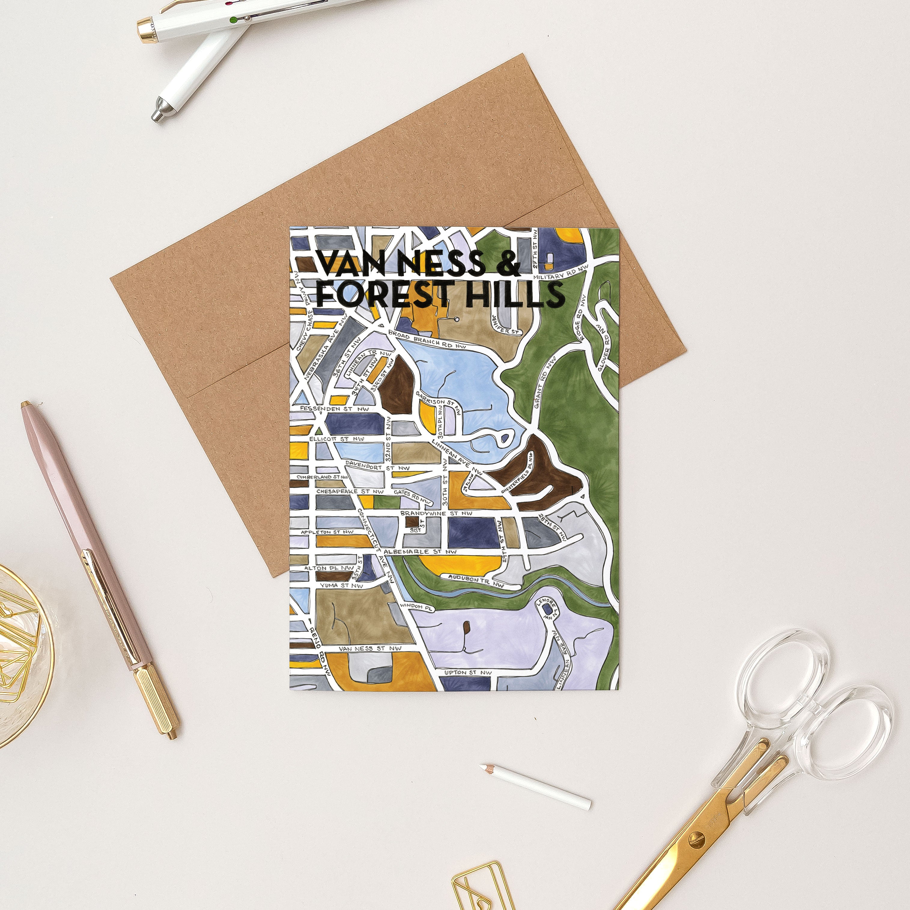 Van Ness & Forest Hills Greeting Card